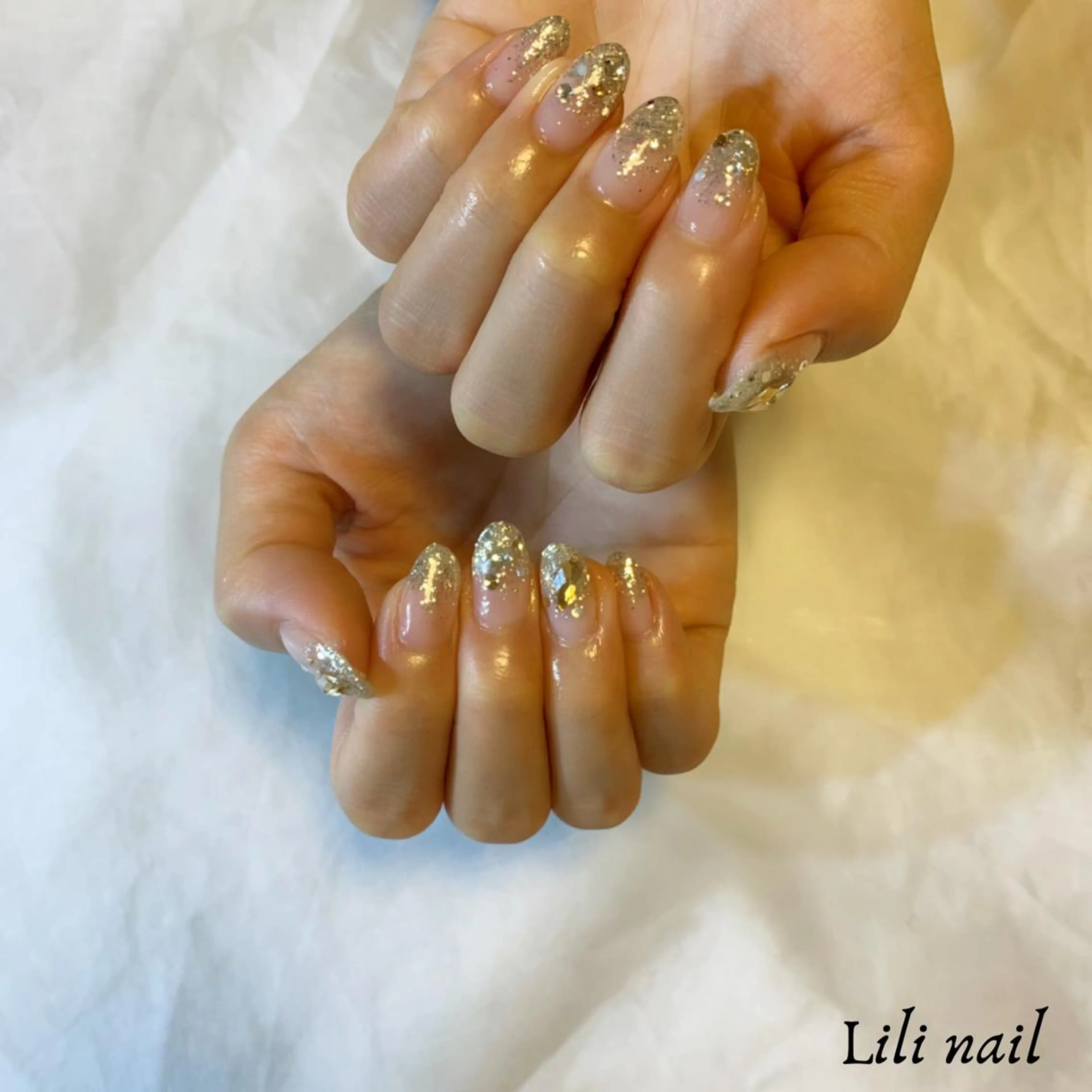 ネイル キラキラネイル 持ち込み ハンドネイル Lilibeauty salonのネイルデザイン