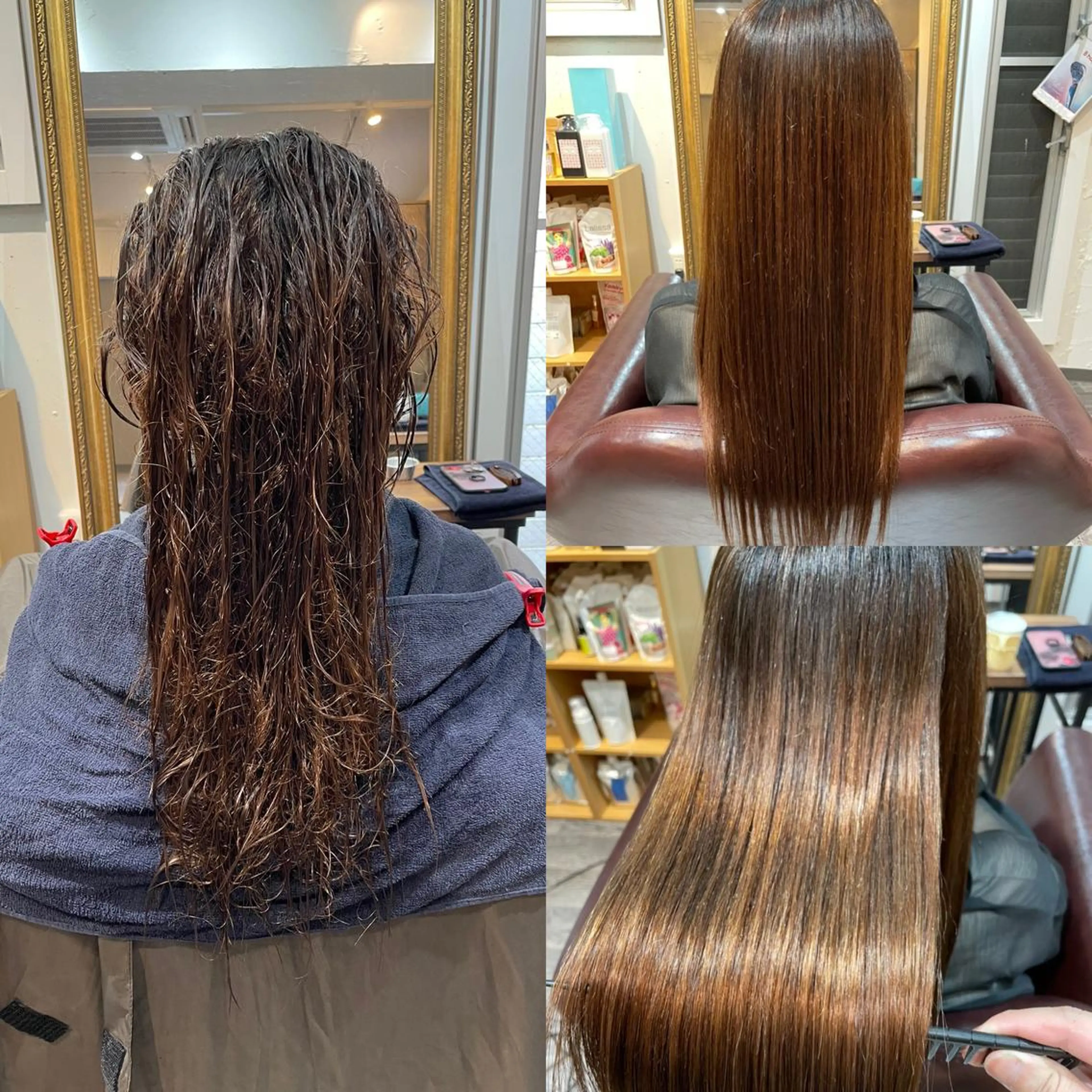 ロング 縮毛矯正 髪質改善縮毛矯正 撮影モデル@藤沢駅のヘアスタイル