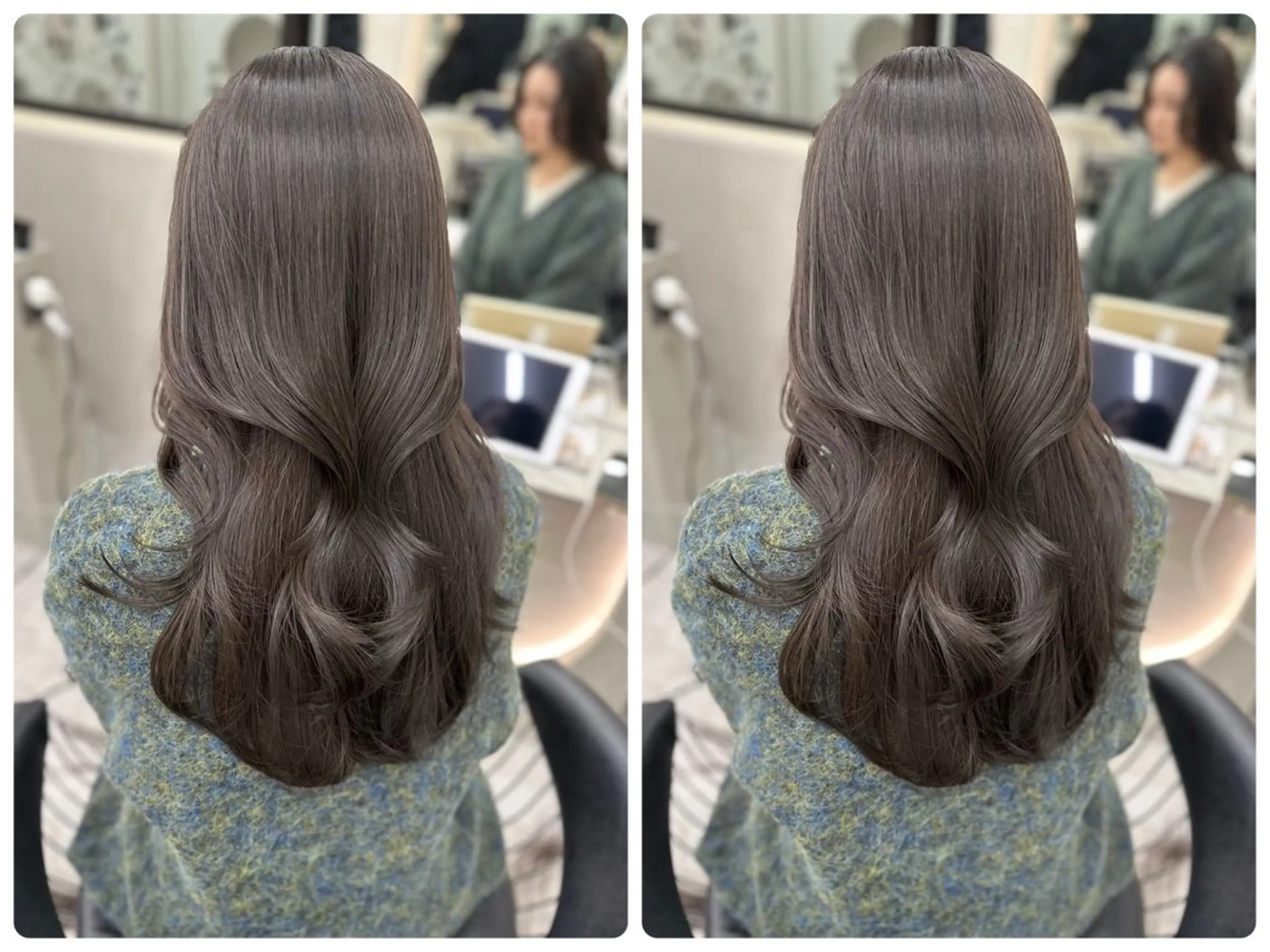 セミロング カラー アッシュ ベージュカラー ブリーチ ブラウンカラー 透明感カラー カット ヘアカラー トリートメント ✨レイヤー/韓国 /✨ヘア山下　遥のヘアスタイル