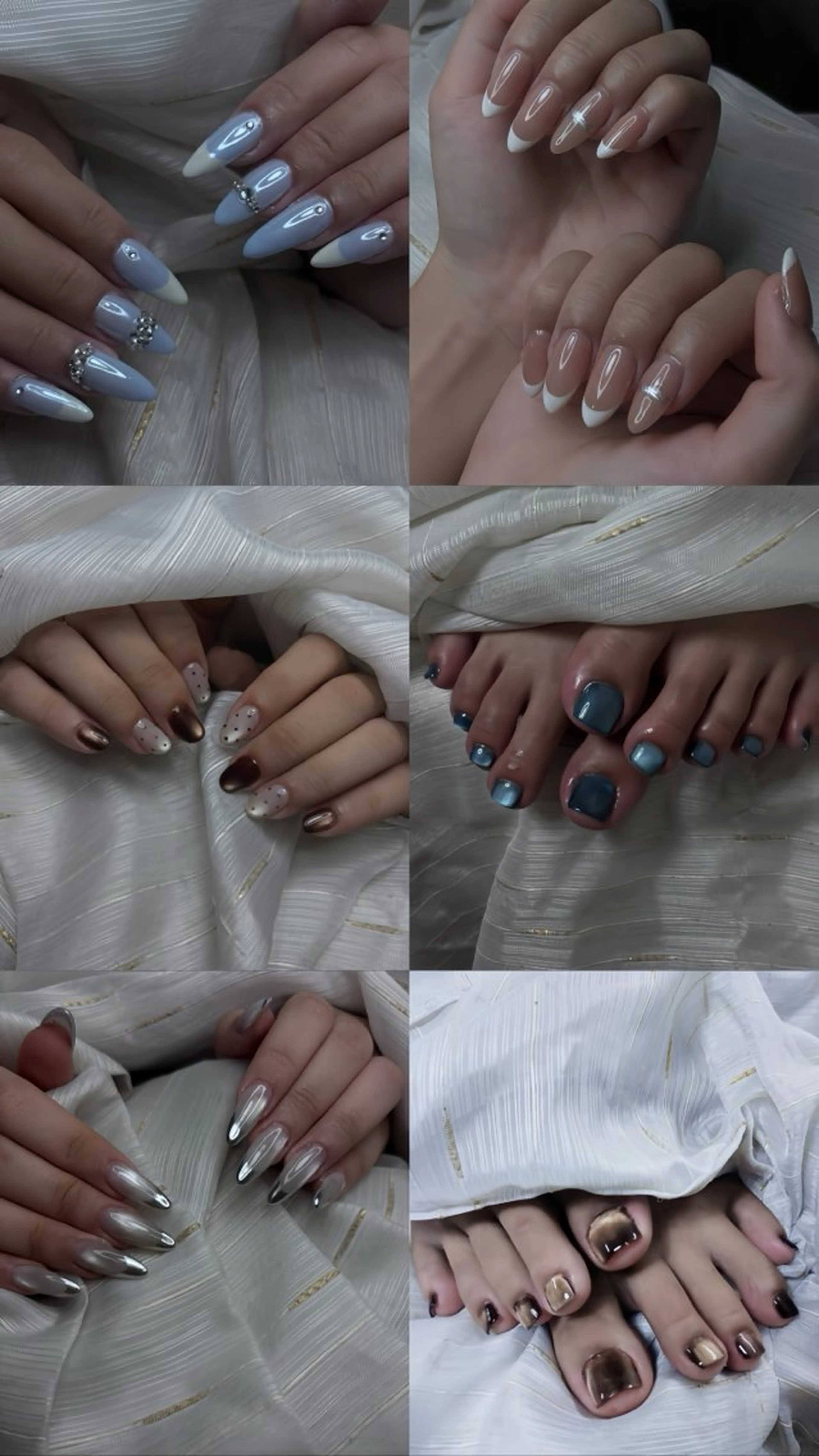 ネイル アートネイル チークネイル ジェルネイル ロングネイル マグネットネイル ハンドネイル Rin Nail 新大久保店のネイルデザイン