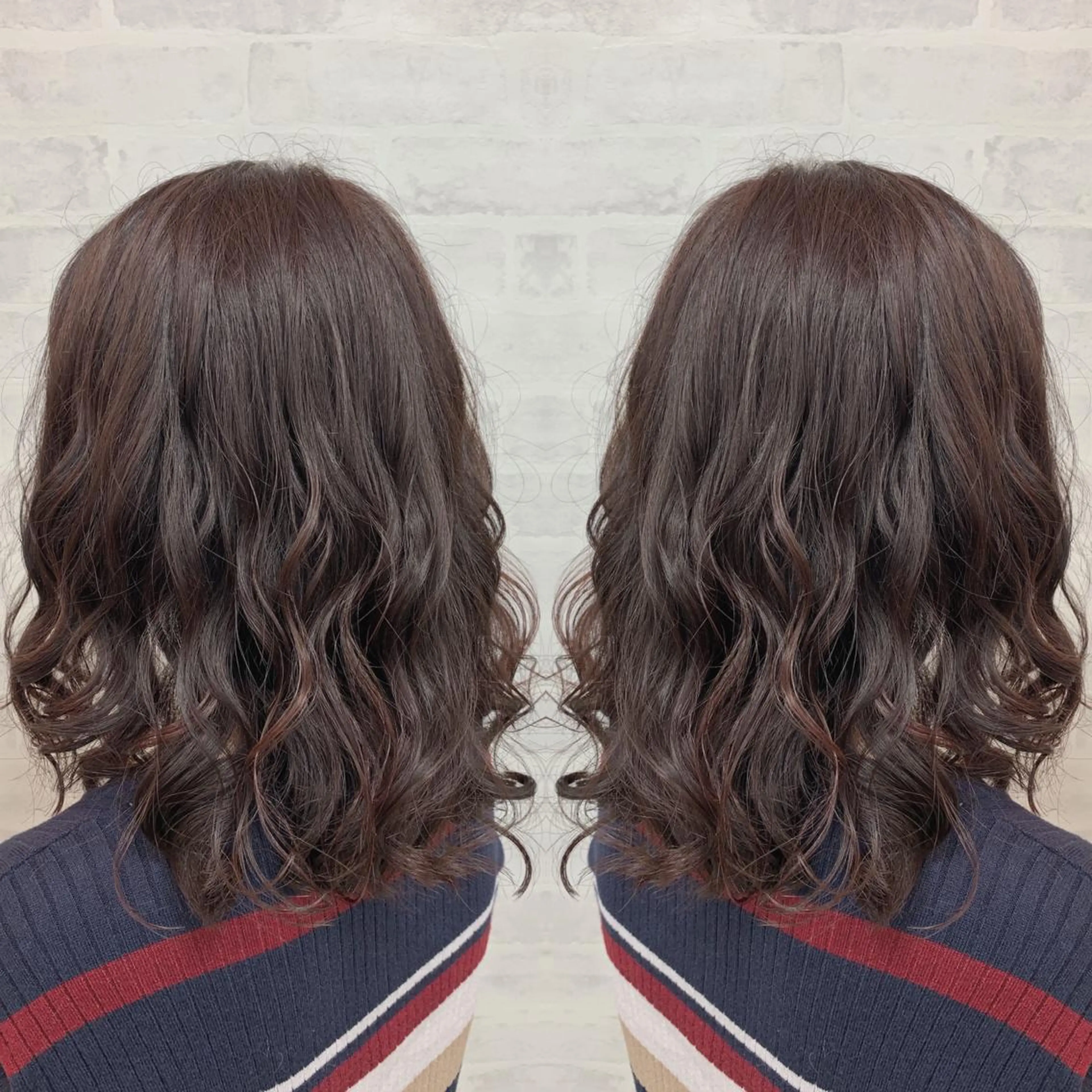 ミディアム パーマ ヘアアレンジ 竹内 結希のヘアスタイル