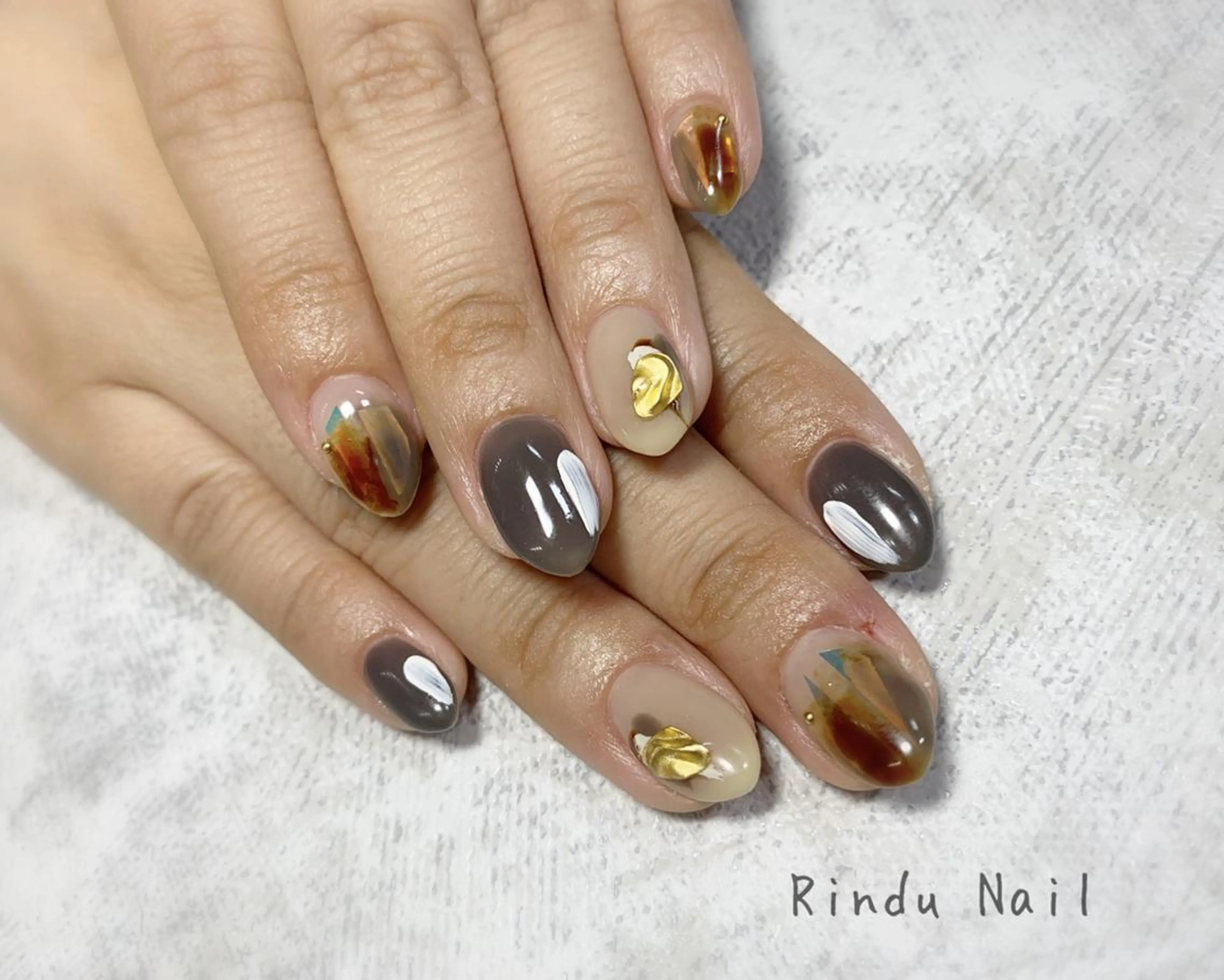 ネイル ニュアンスネイル Rindu Nail 名駅miniのネイルデザイン