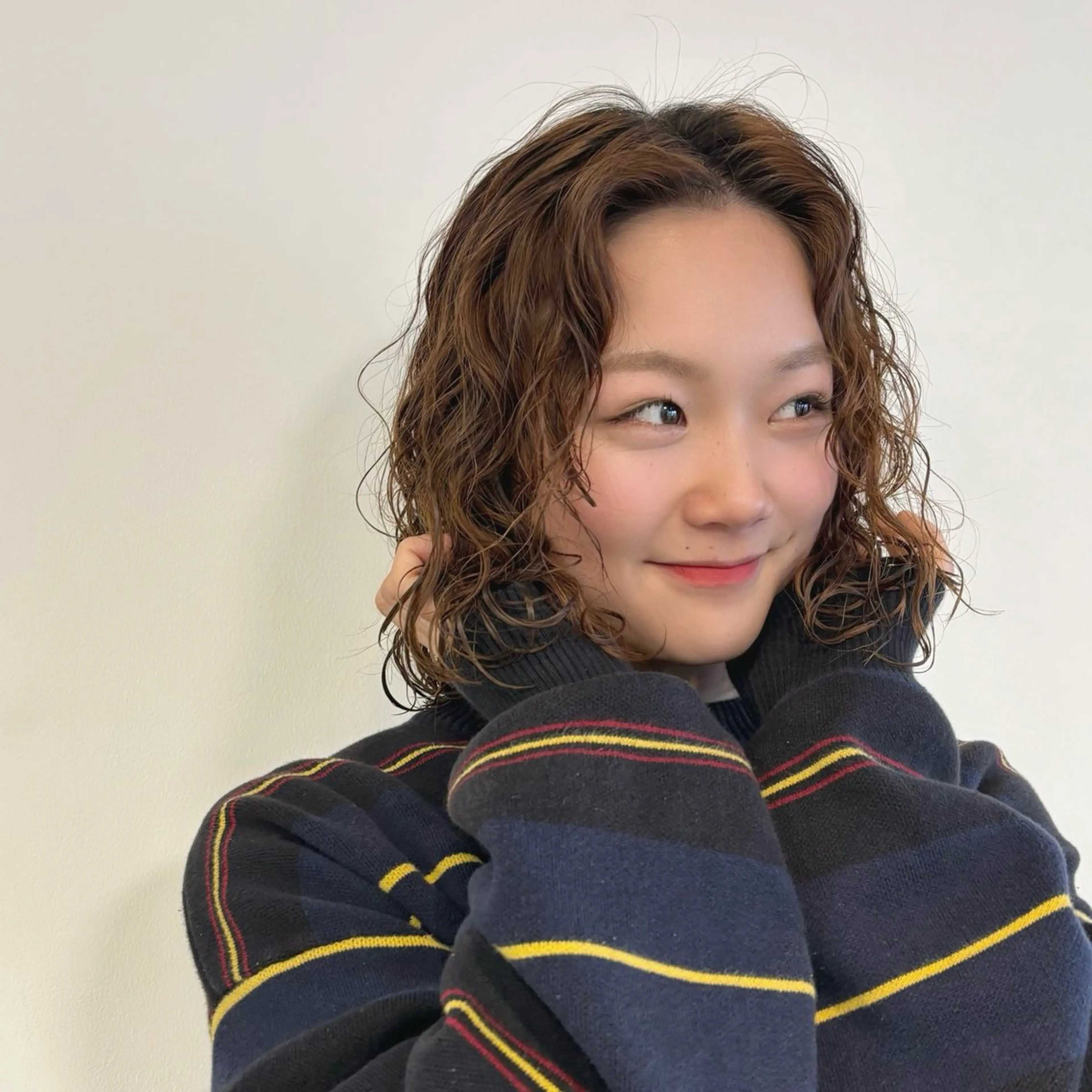 ミディアム パーマ ミディアムパーマ カット パーマ トリートメント メンズカット/ hattoriのヘアスタイル