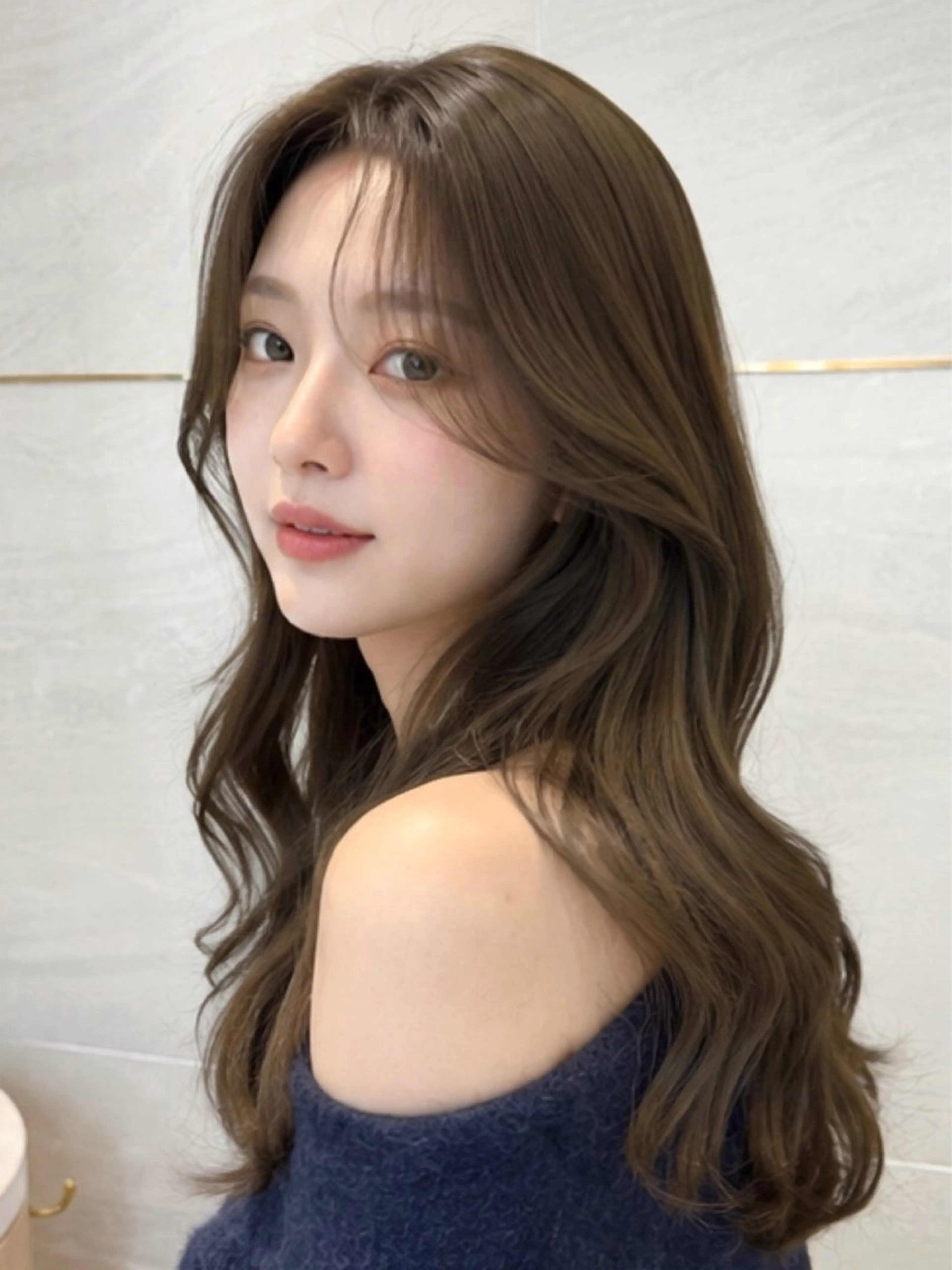 ロング カラー ベージュカラー ブリーチ ダブルカラー ブリーチなしカラー カット ヘアカラー 透明感カラー🌿 グレージュ🐺陽介のヘアスタイル