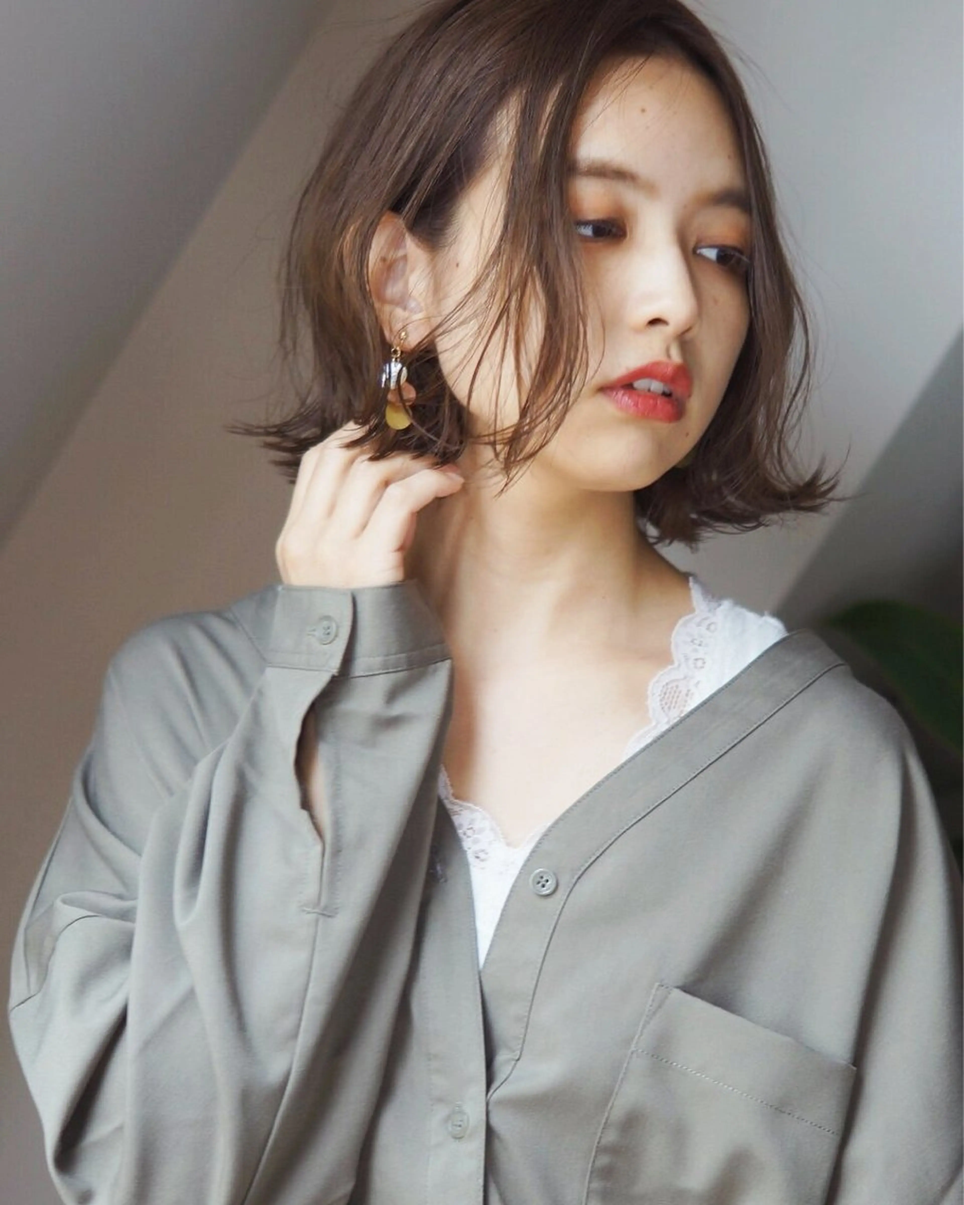 パーマ カット ヘアカラー 縮毛矯正 トリートメント hoNua. 栄/透明感カラーのヘアスタイル