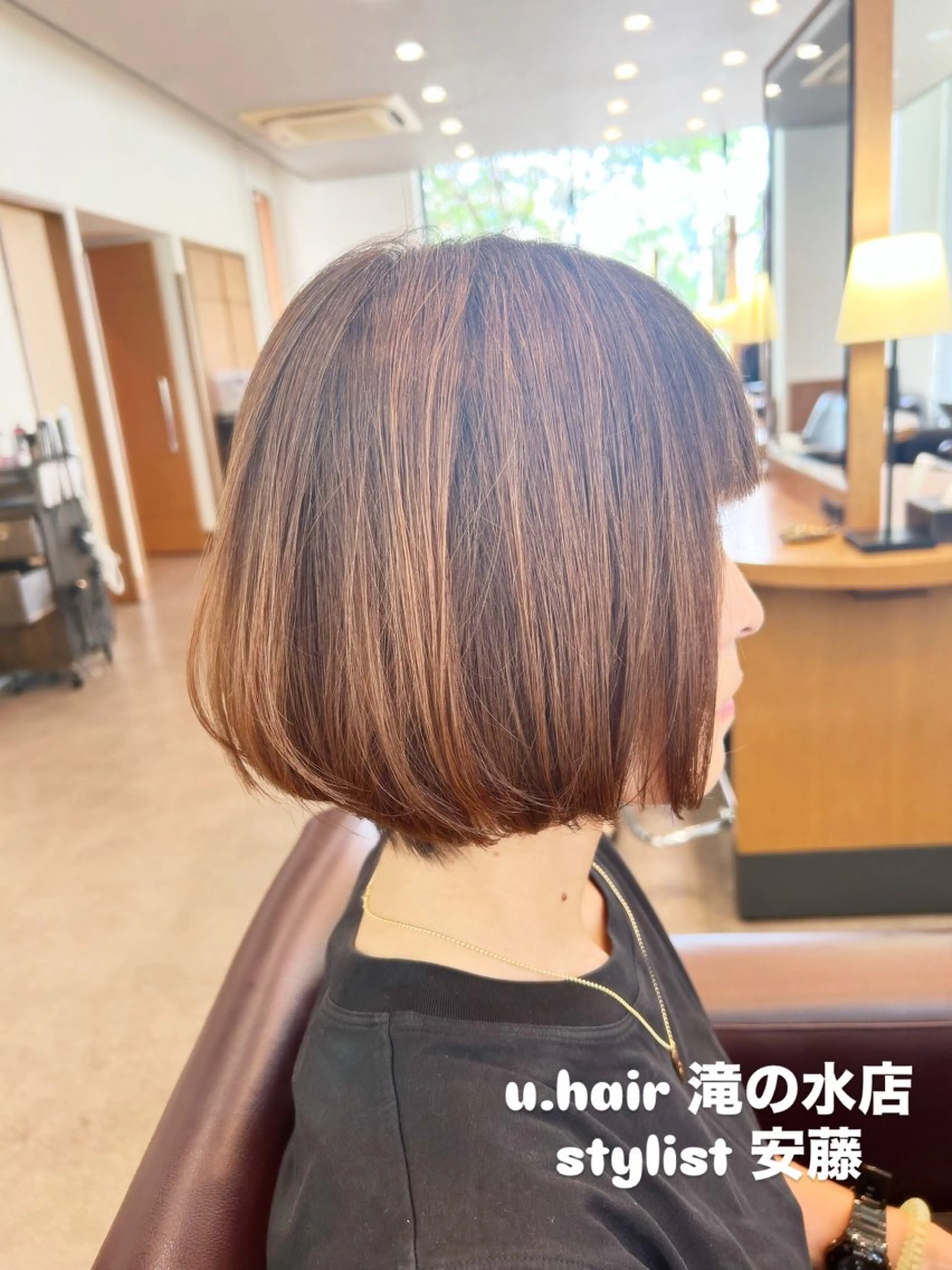 ショート ボブ u.hair滝の水店所属・安藤 真衣香のヘアスタイル