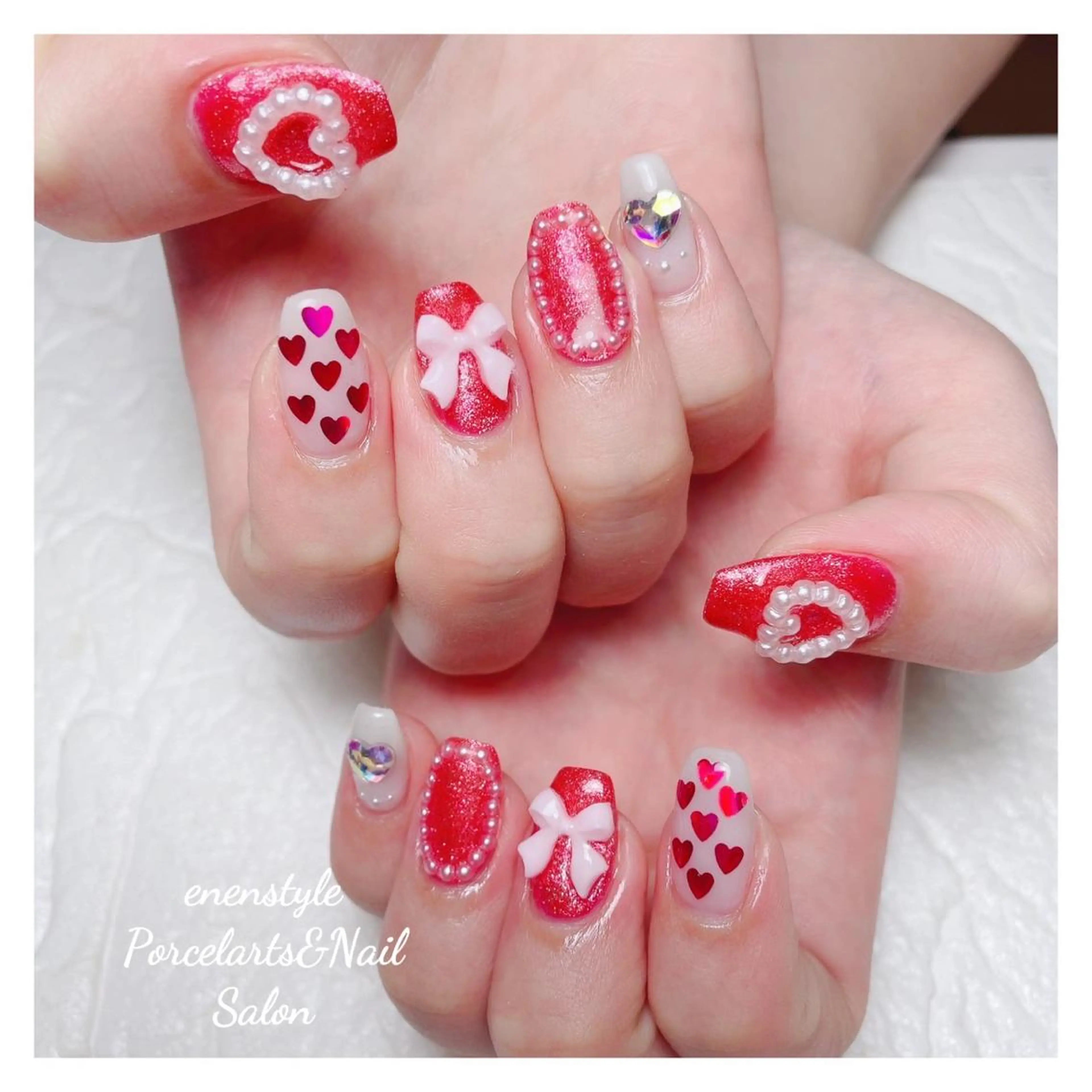 ミディアム ネイル 👑enen style👑のネイルデザイン