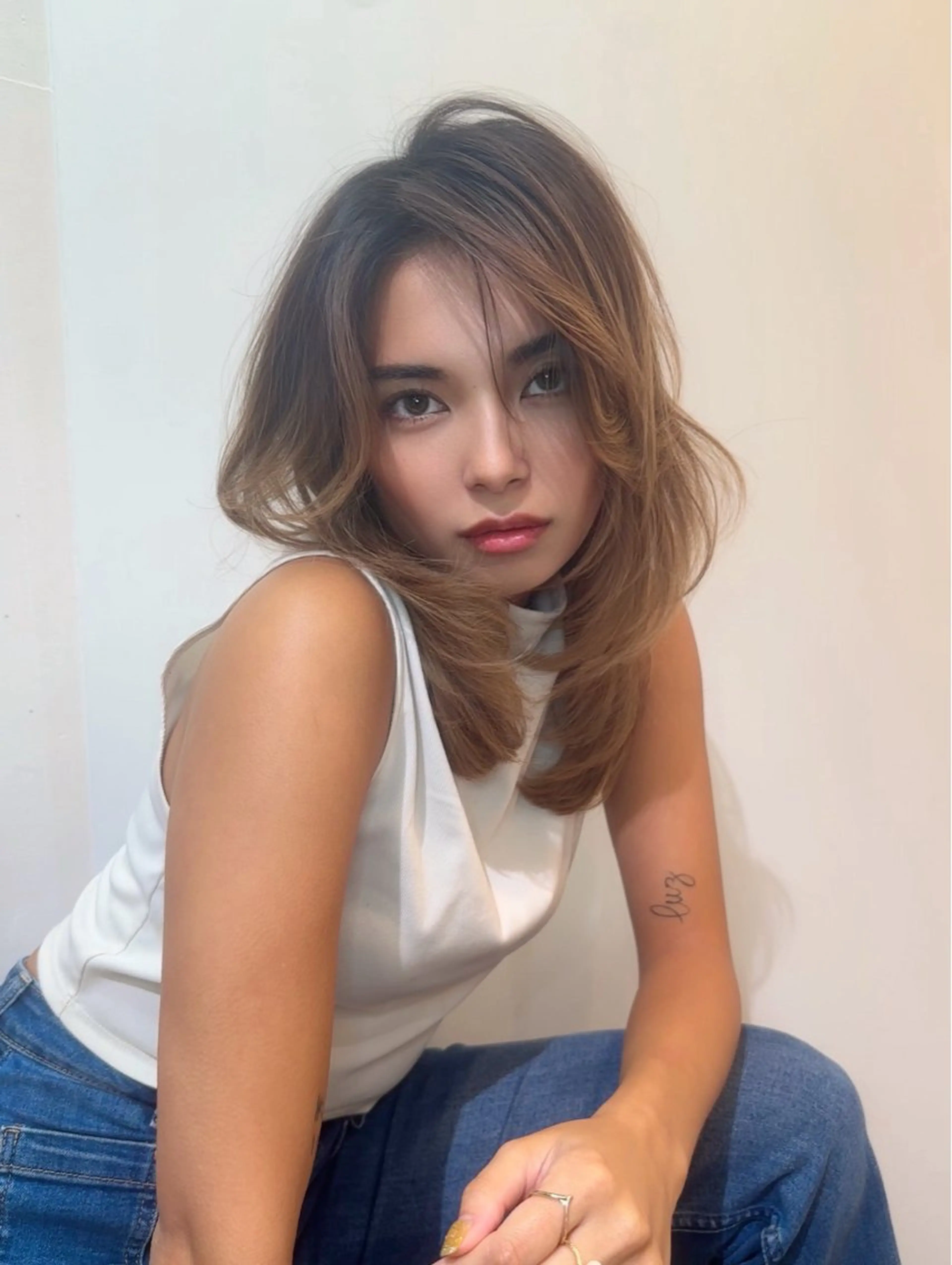 セミロング 表参道/レイヤー/ アブミヒロトのヘアスタイル