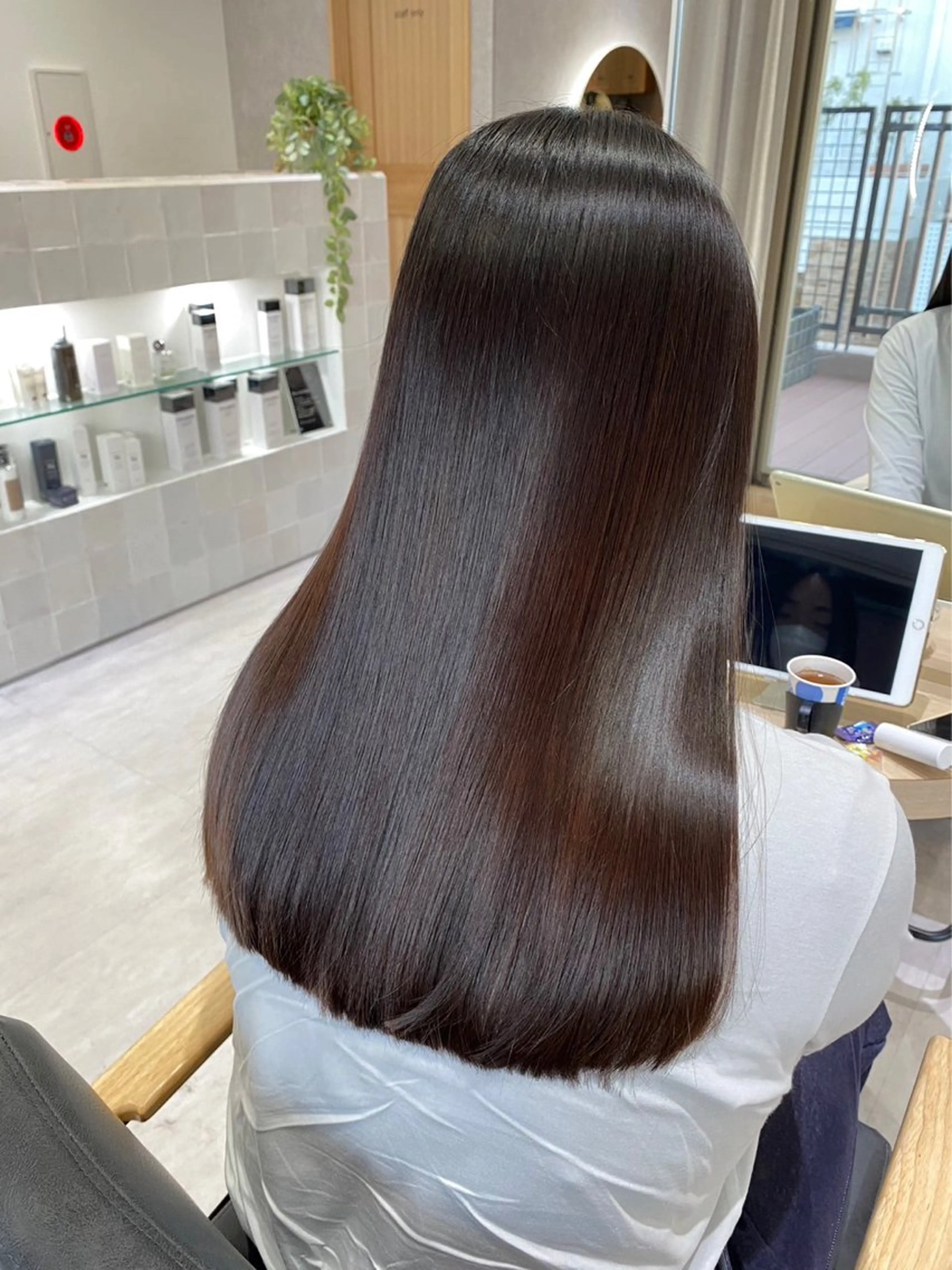 ロング カラー フェイスレイヤー/ 小顔/髪質改善　関のヘアスタイル