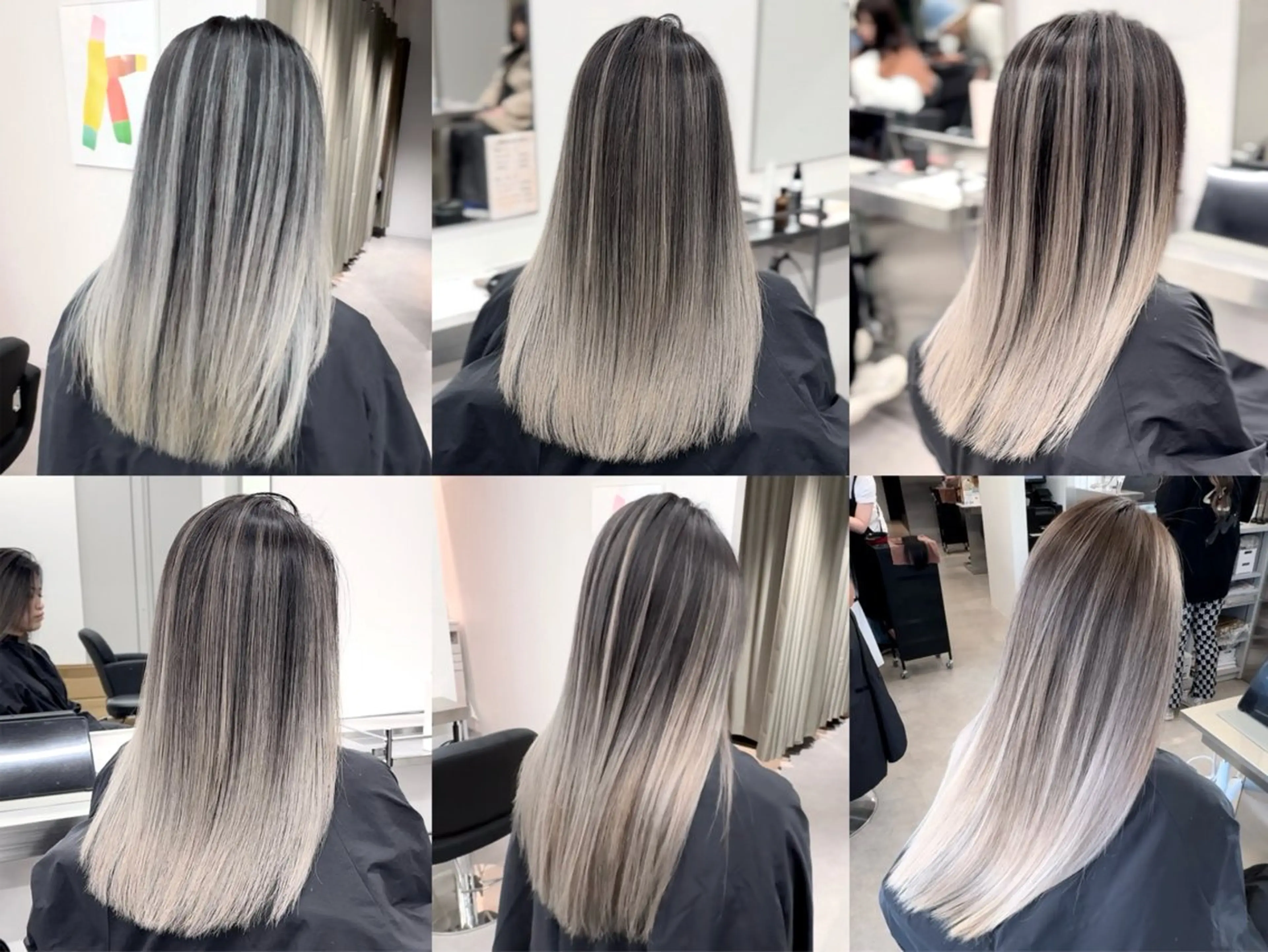 セミロング ヘアカラー ブリーチ×エクステ 超特化美容師のヘアスタイル