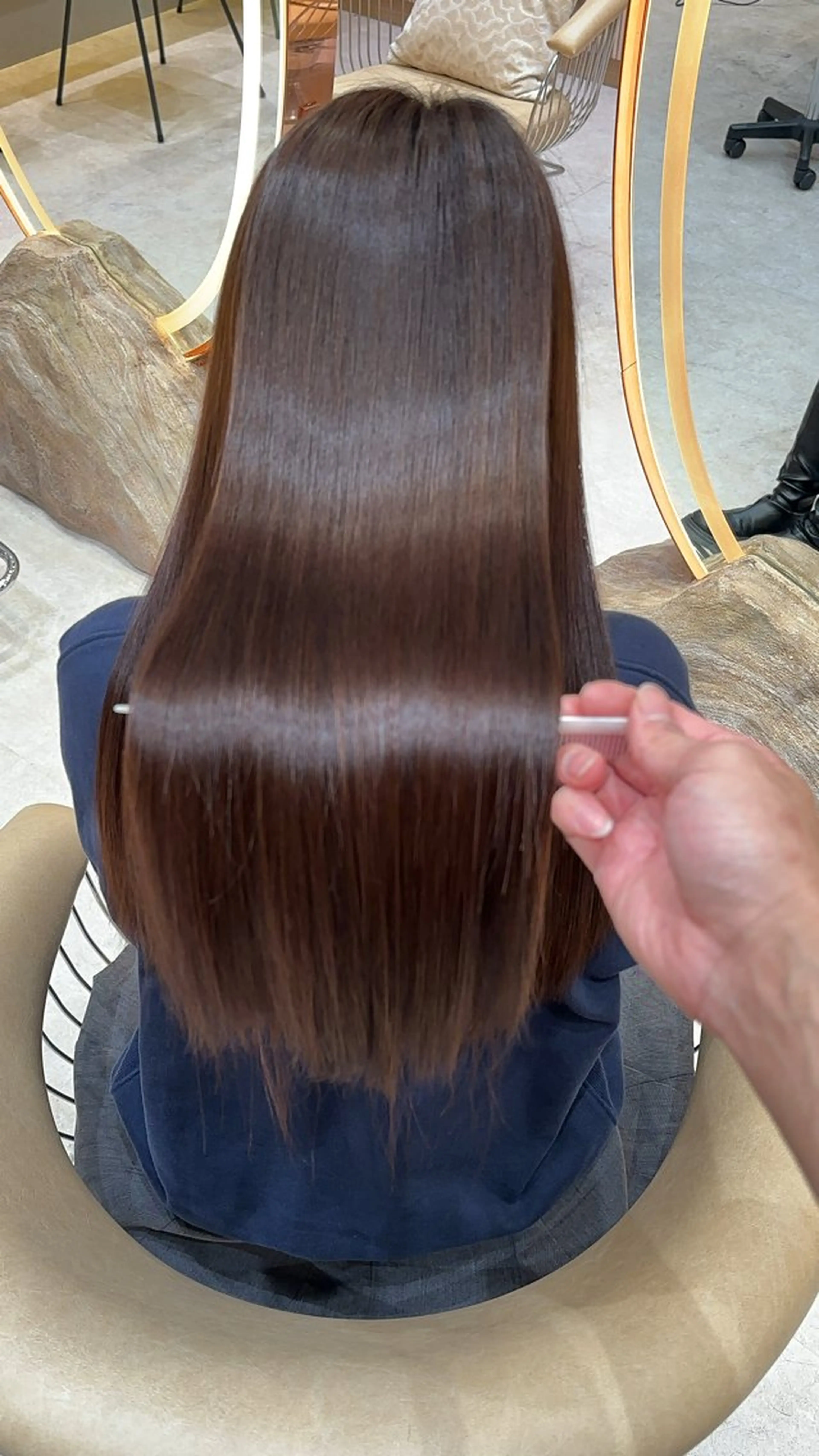 ロング カラー カット ヘアカラー 縮毛矯正 レイヤー❣️縮毛矯 川村利幸のヘアスタイル