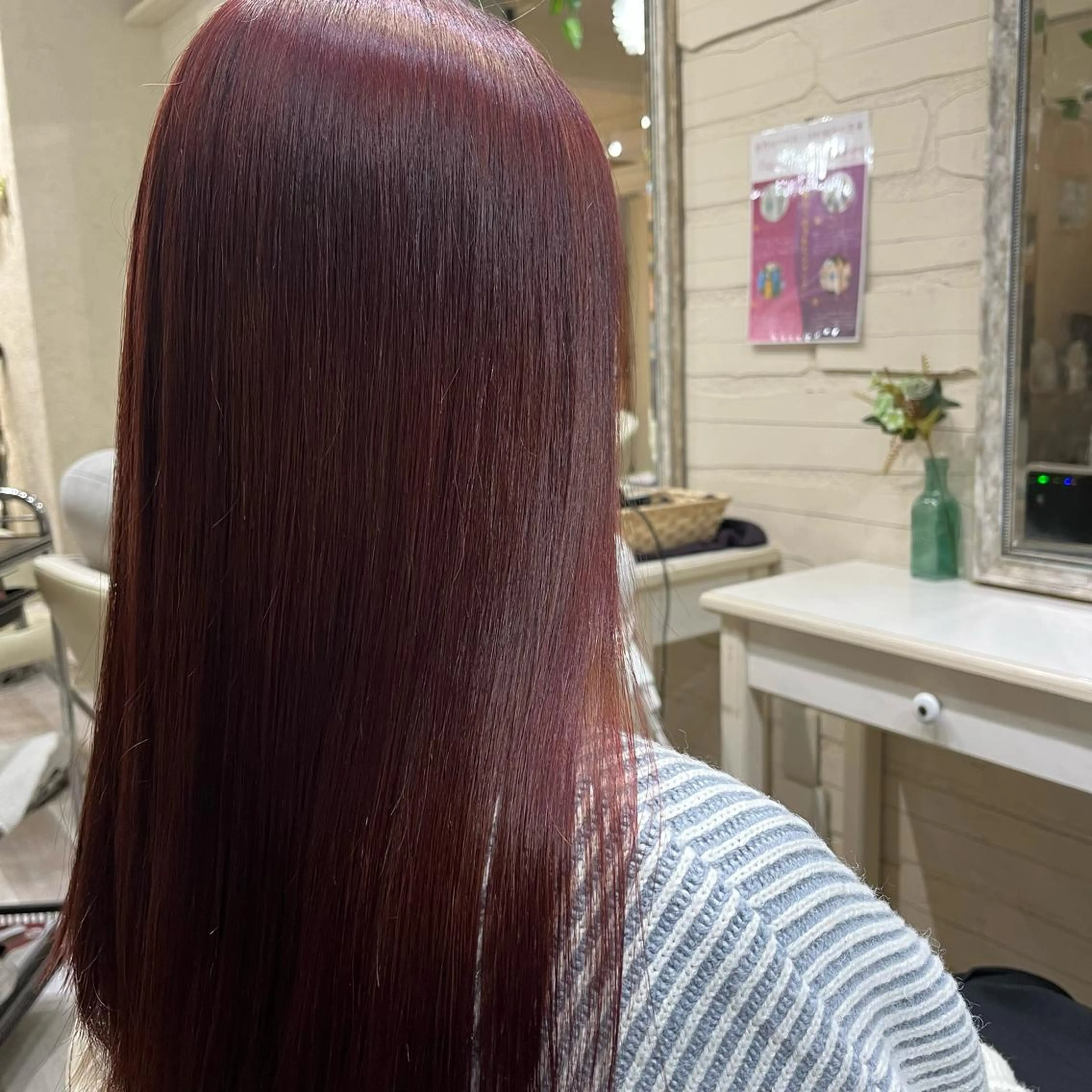 ロング カラー ブリーチ ダブルカラー ブリーチなしカラー ピンクカラー ヘアカラー カラー職人 なかもと たつひろのヘアスタイル