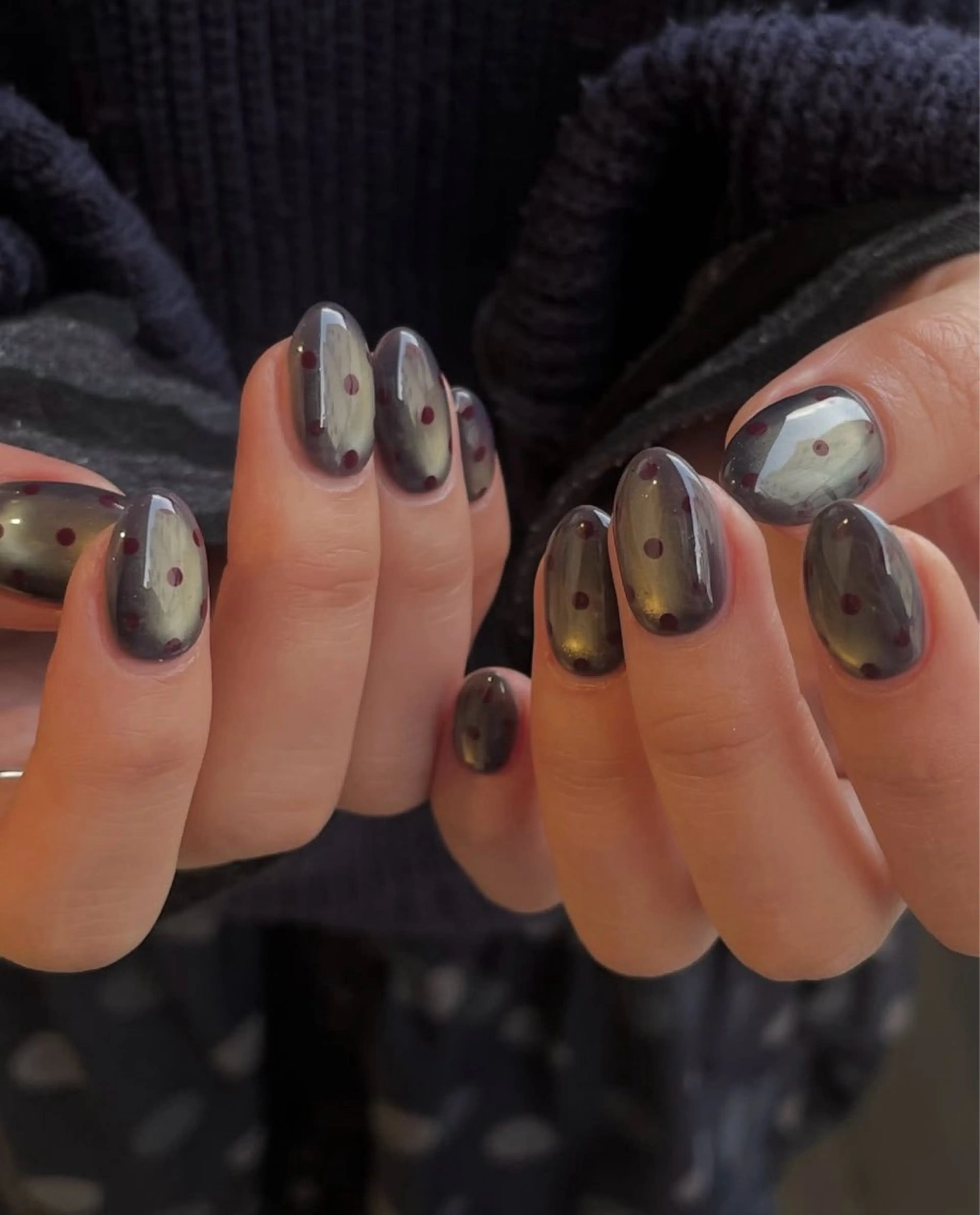 ネイル アートネイル オーロラネイル クリアネイル 長さ出し フレンチネイル K Kのネイルデザイン