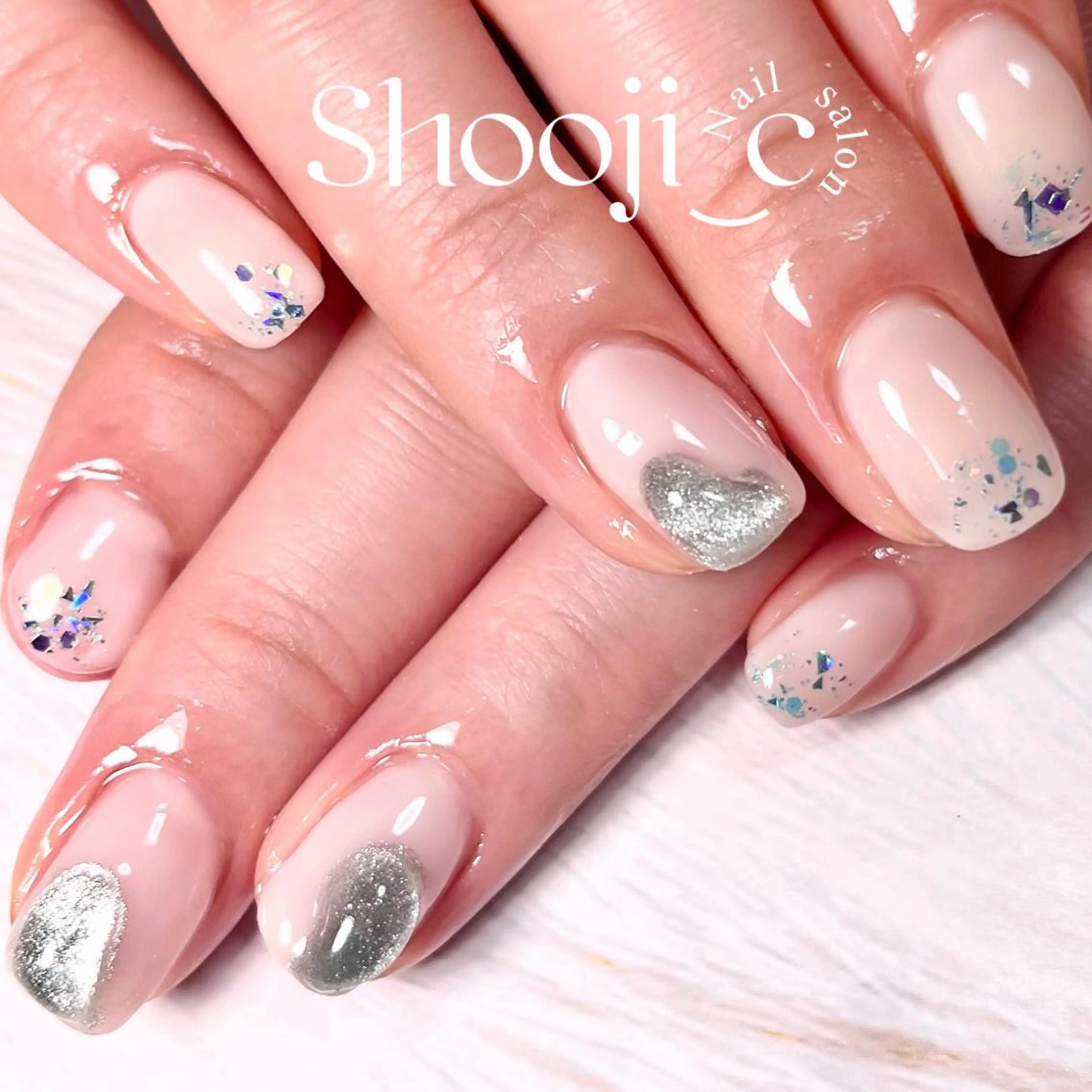 ネイル アートネイル 長さ出し ジェルネイル ラメ(グリッター) マグネットネイル Shooji_c Nail salon所属・Shooji_c Nail salonのネイルデザイン