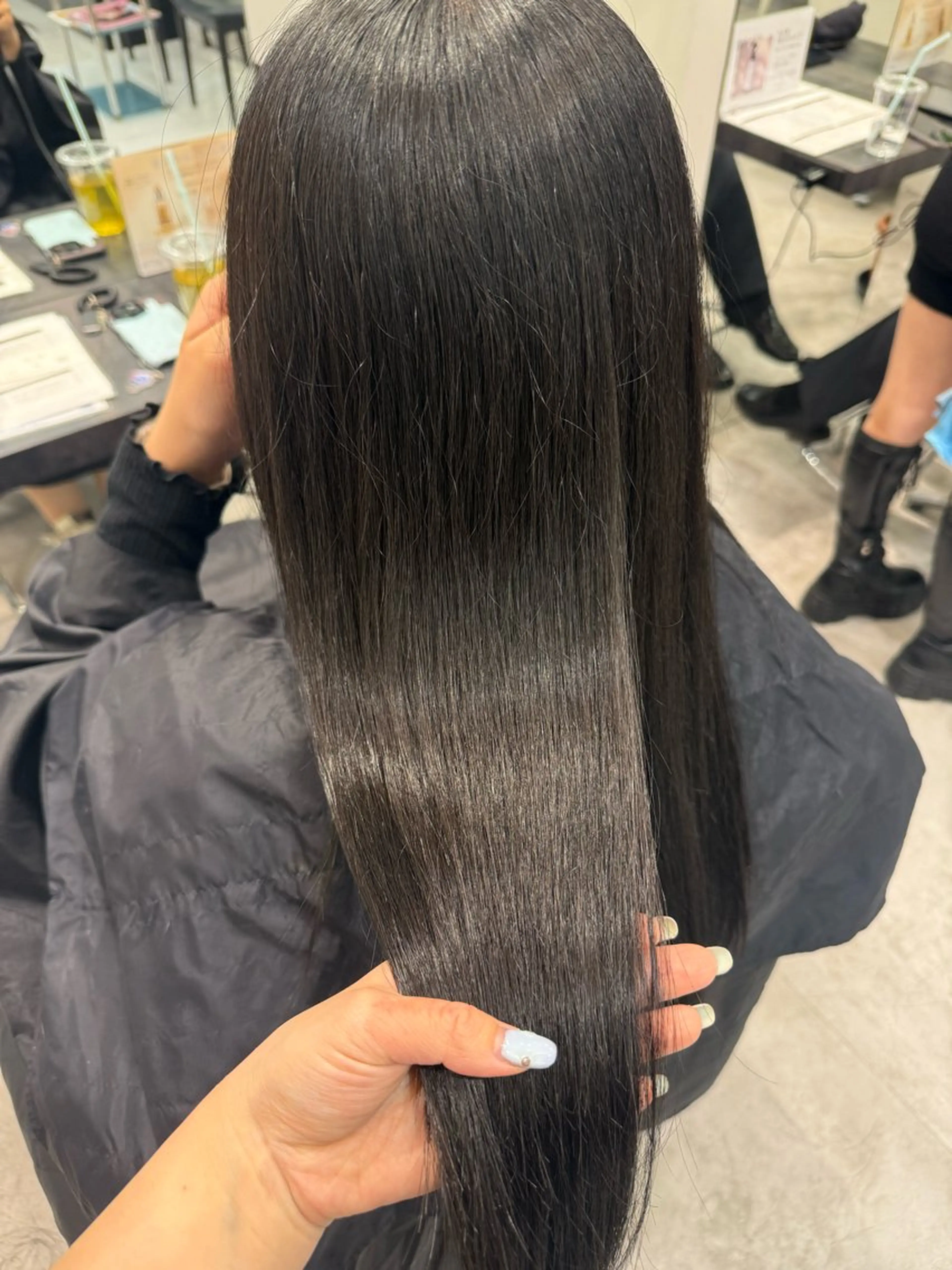 セミロング カラー ベージュカラー ブリーチ ケアブリーチ 透明感カラー デザインカラー 縮毛矯正 トリートメント 渋谷髪質改善/縮毛 矯正/かすが🪽🫧のヘアスタイル