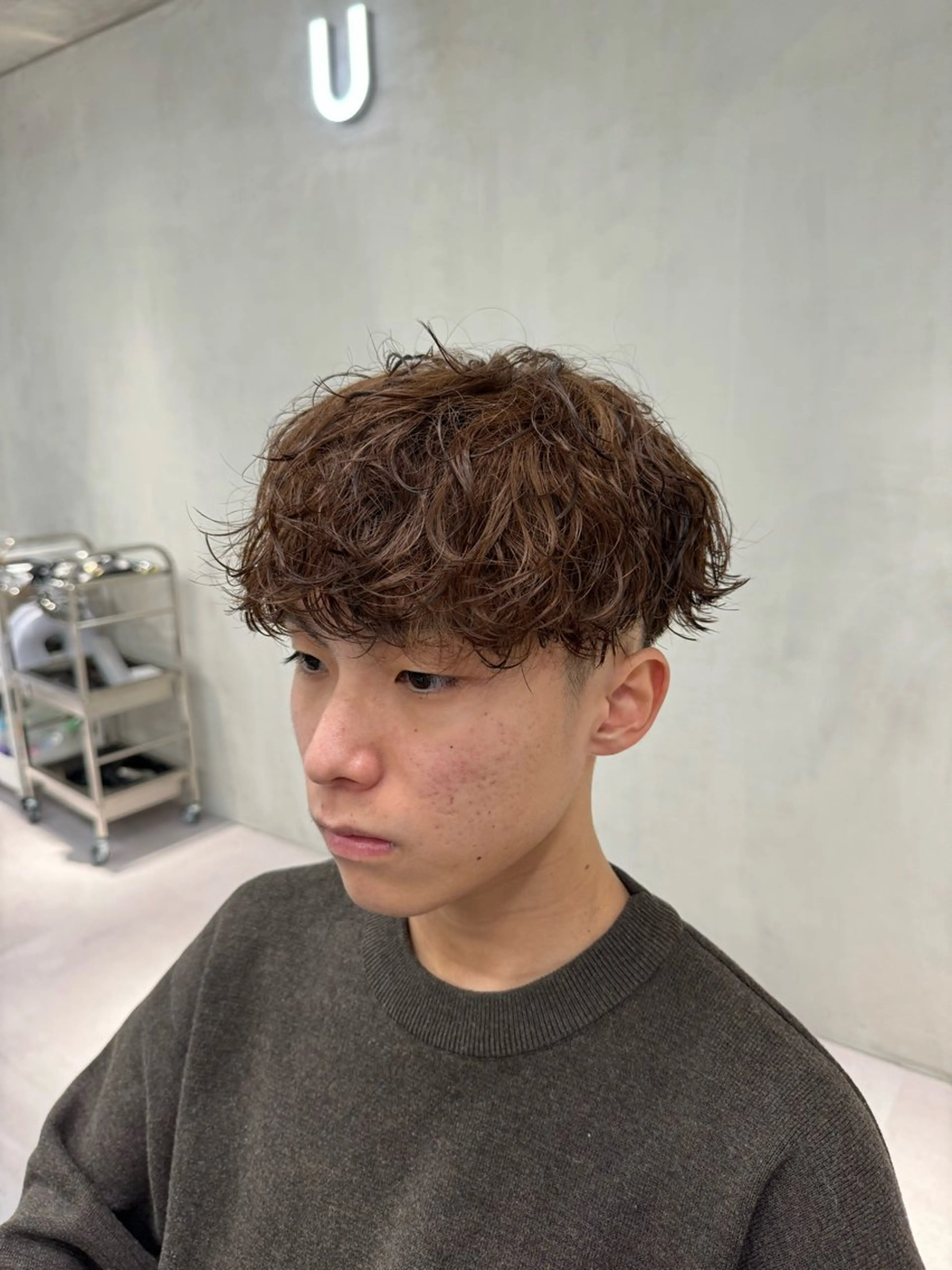 ショート パーマ メンズ 波巻きスパイラルパー マ/シャドウパーマ駿のヘアスタイル