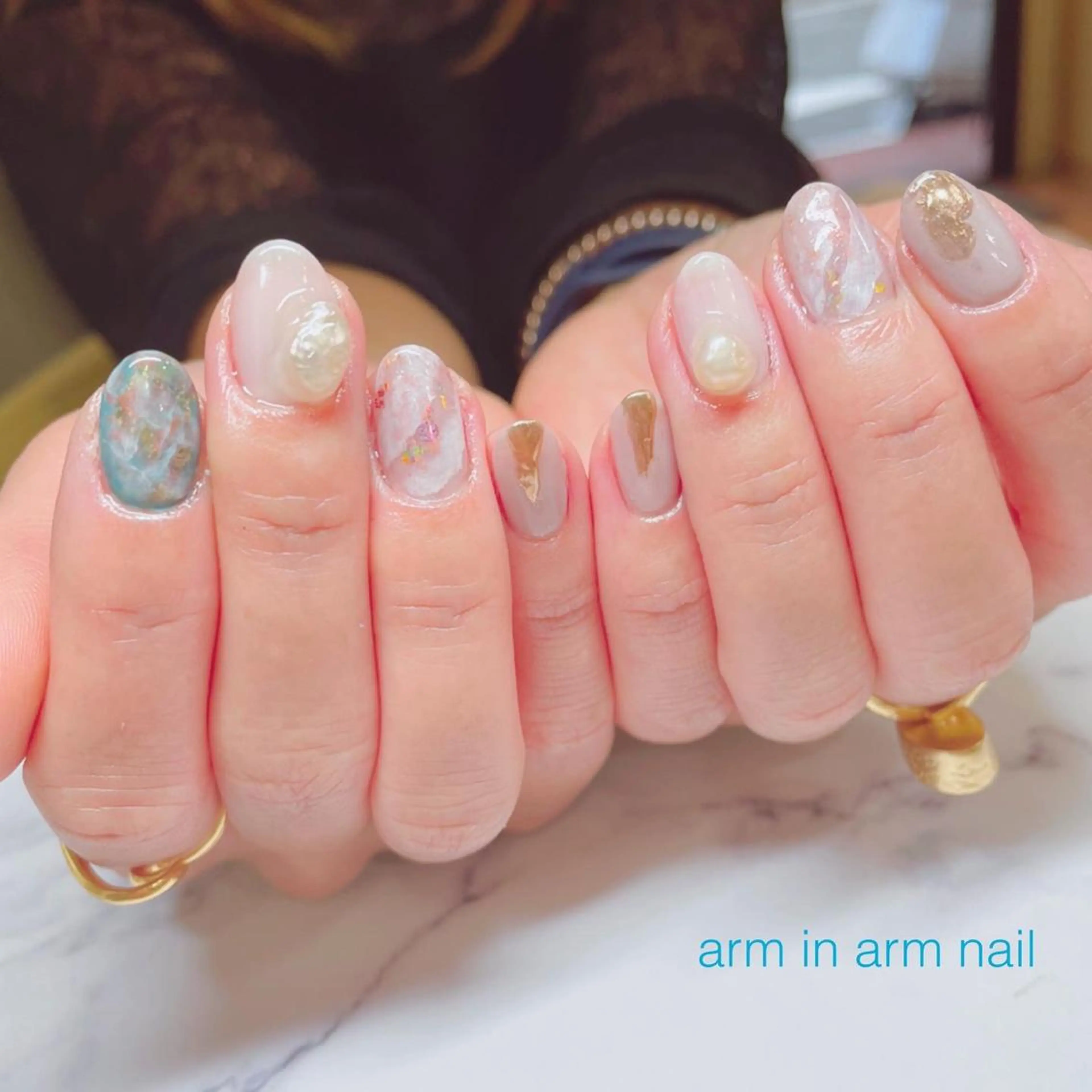 ネイル arm in arm ︎✿Yamamotoのマツエク・マツパデザイン