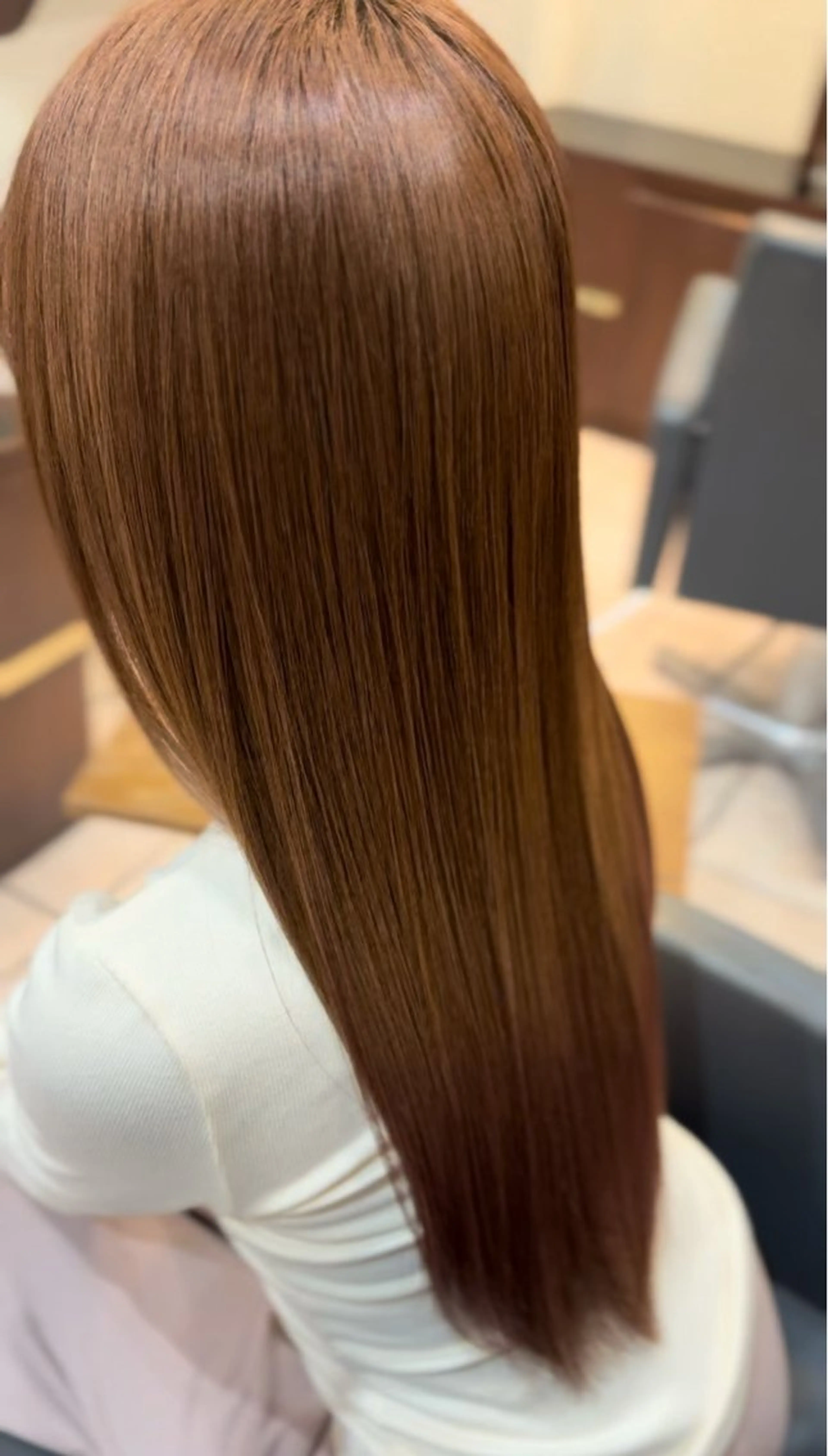 髪質改善カラー、シャンプーブロー込みの写真