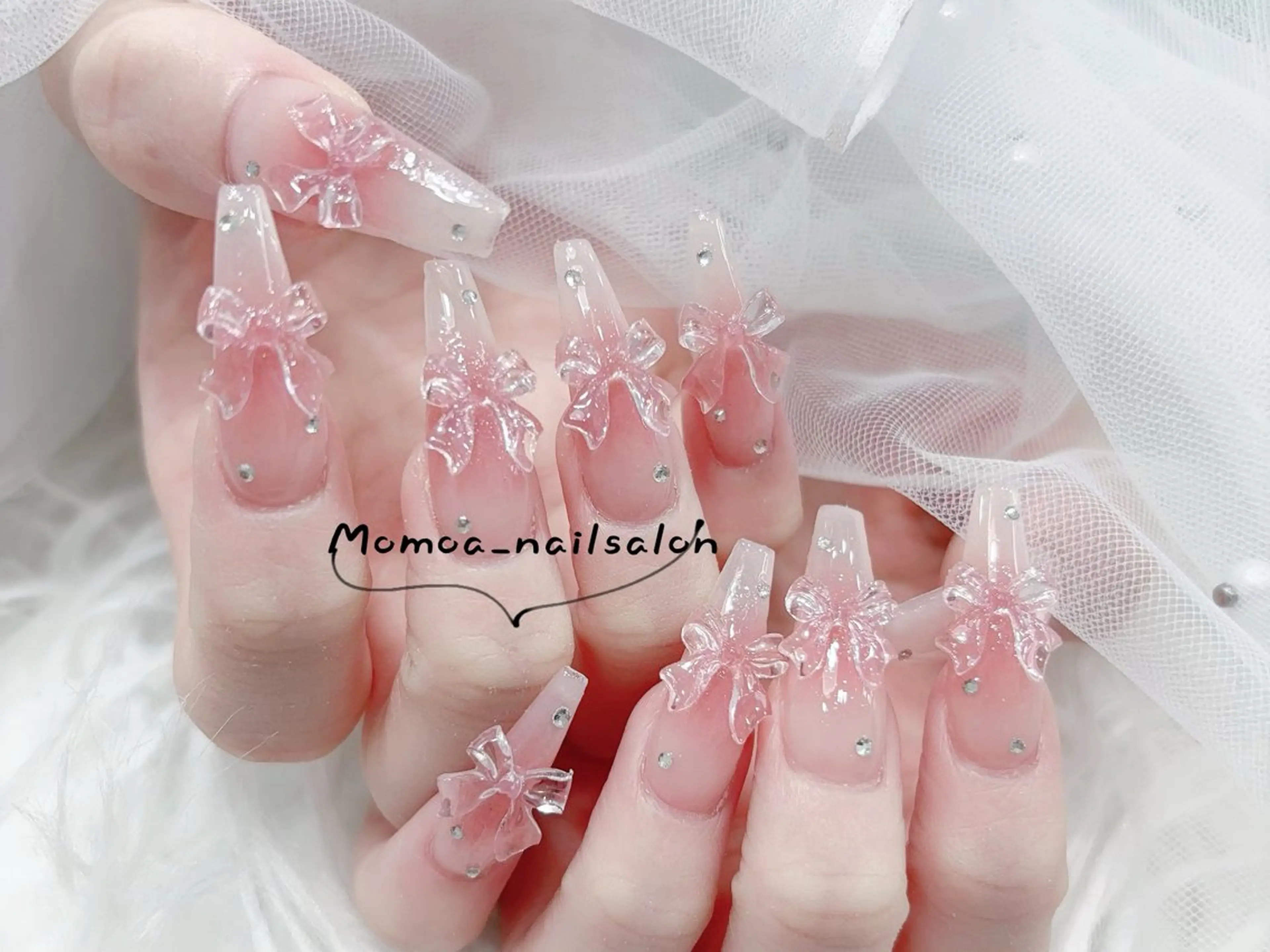 ネイル ハロウィン キラキラネイル 韓国ネイル スカルプネイル ハンドネイル MoMoA Nail ネイル長さ出し専門店のネイルデザイン