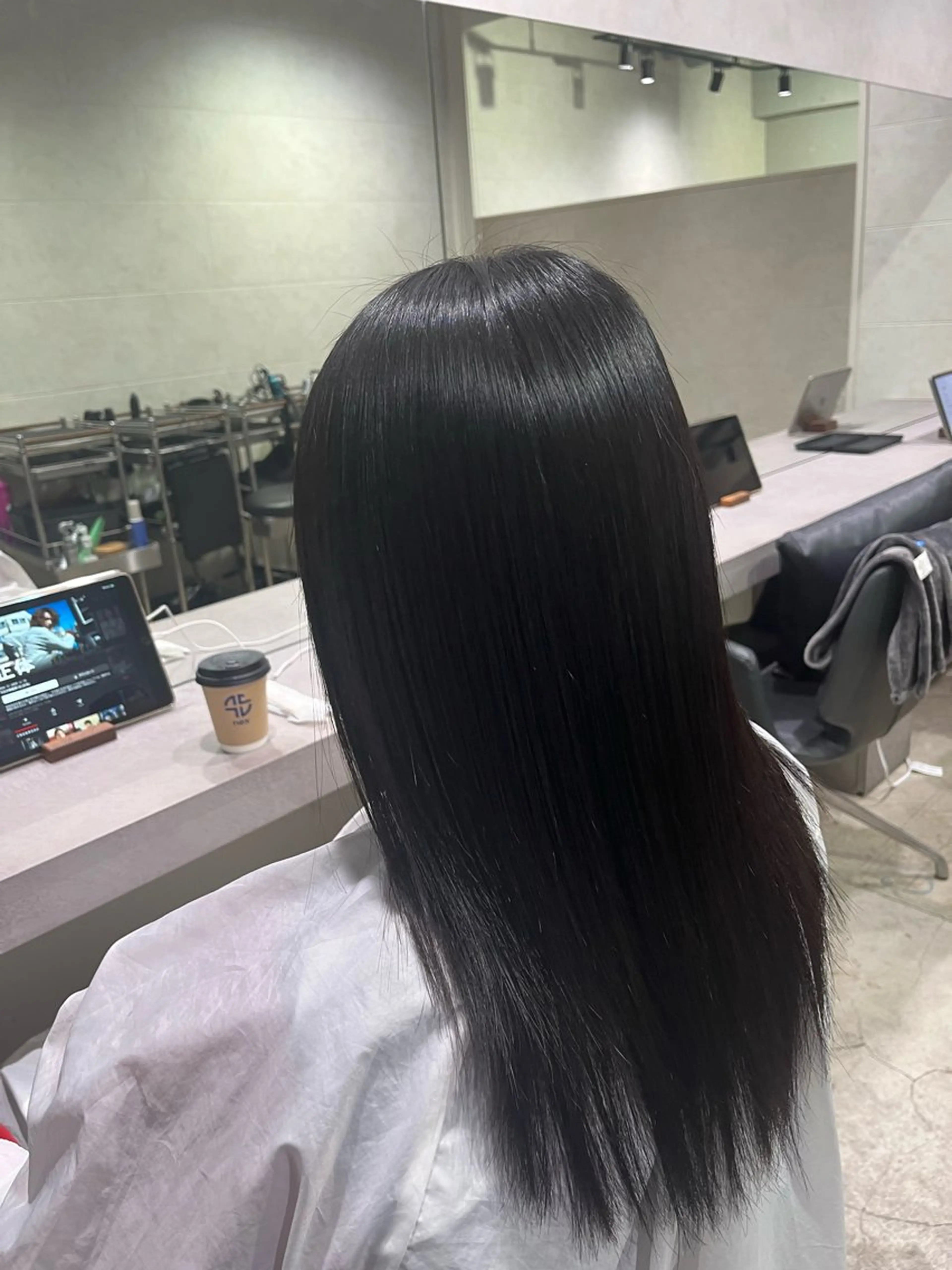 セミロング パーマ 縮毛矯正 縮毛矯正 特化生田のヘアスタイル