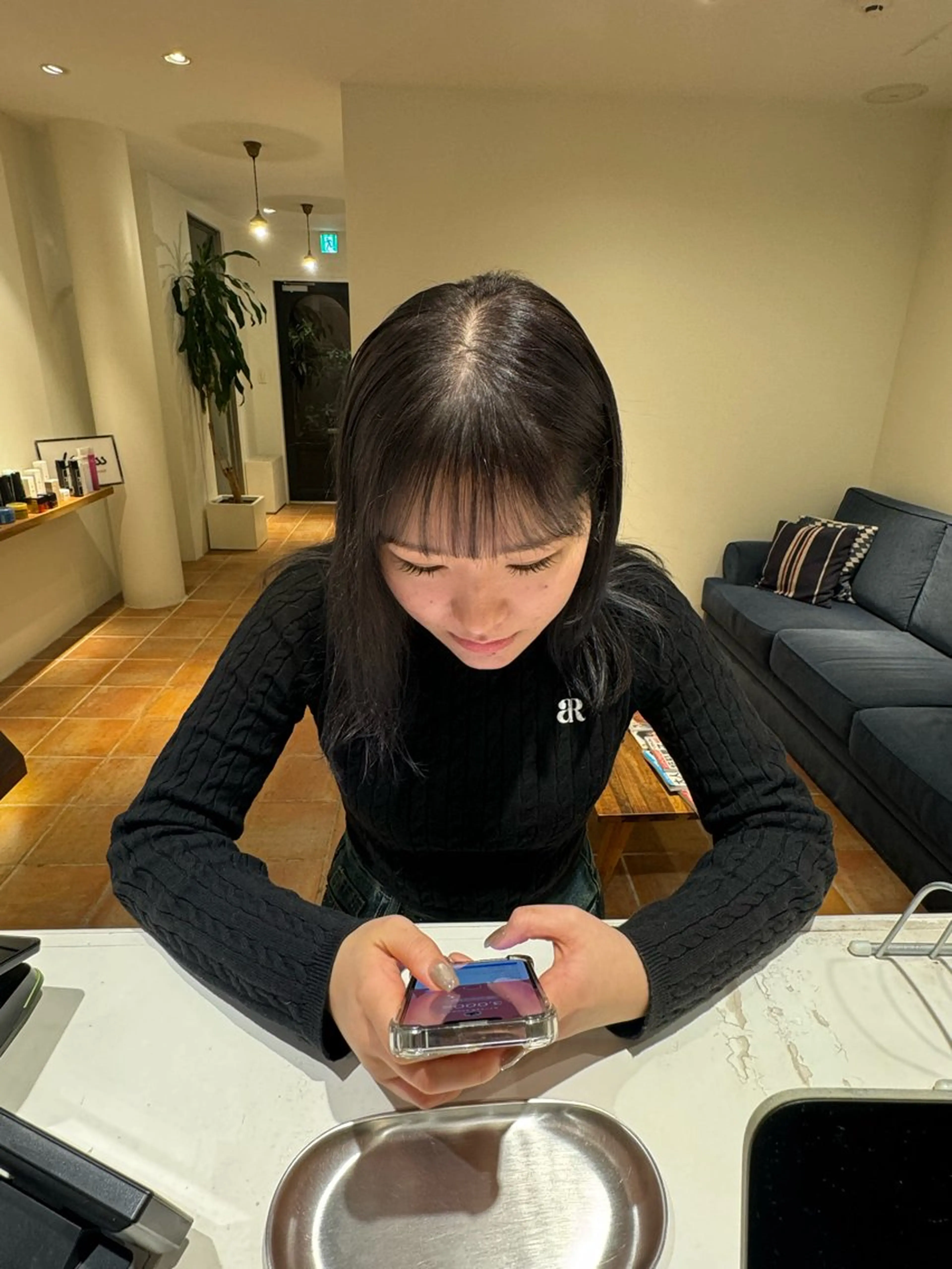 ミディアム ヘアカラー ホリグチ ルナのヘアスタイル