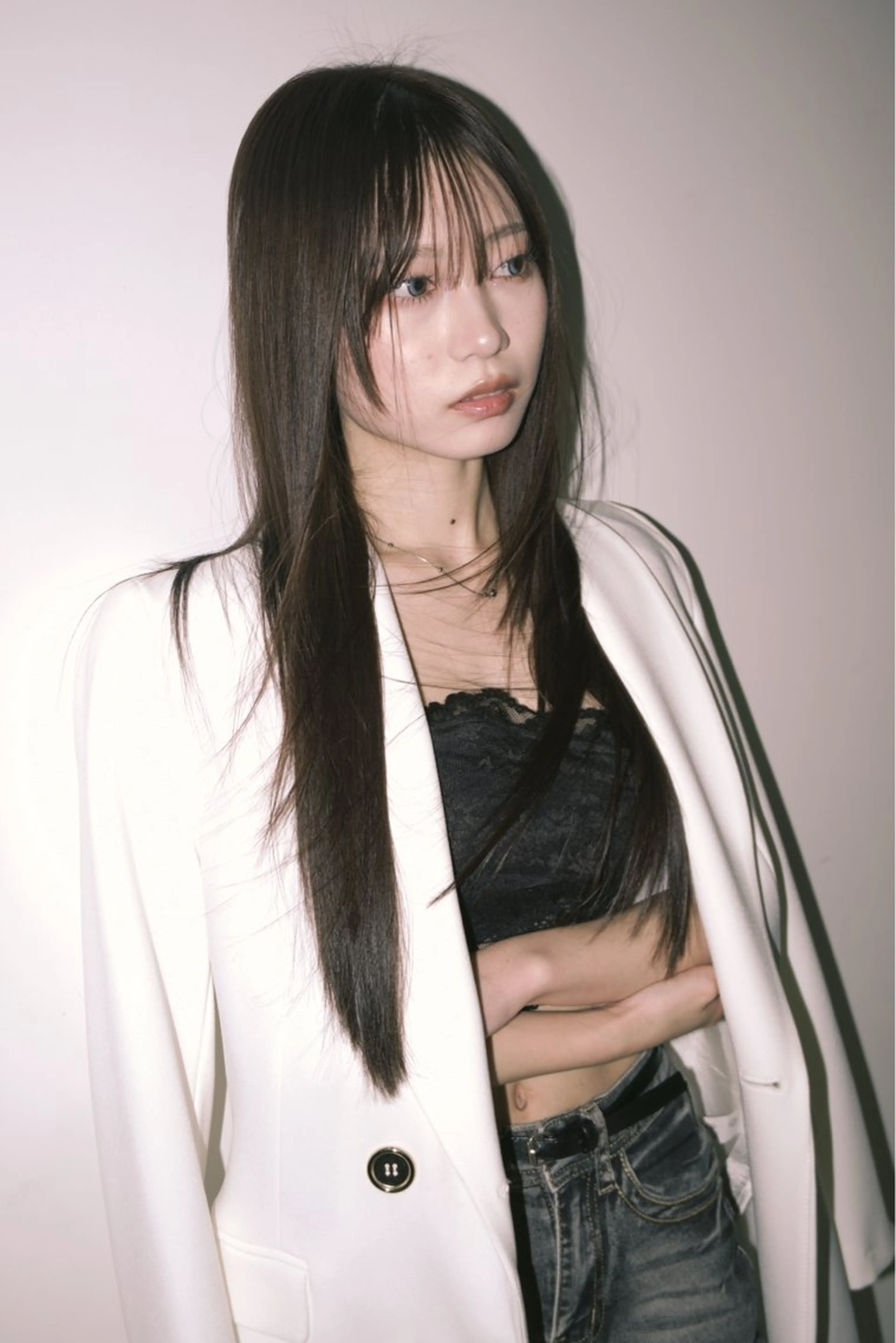 ロング 縮毛矯正 ブリーチモデル募集 古内柊のヘアスタイル