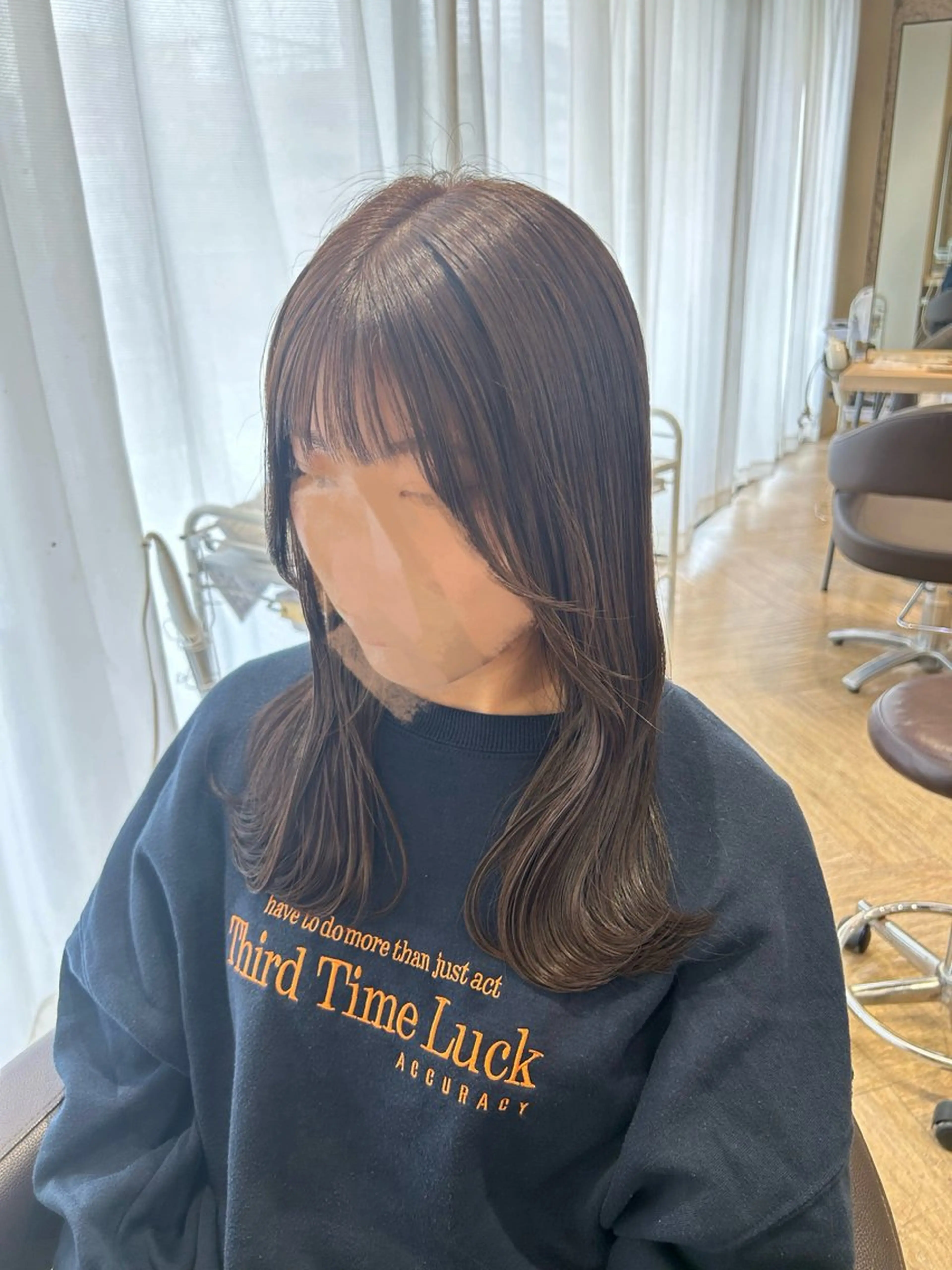 ロング カラー カット ヘアカラー トリートメント 砂野 真璃奈のヘアスタイル