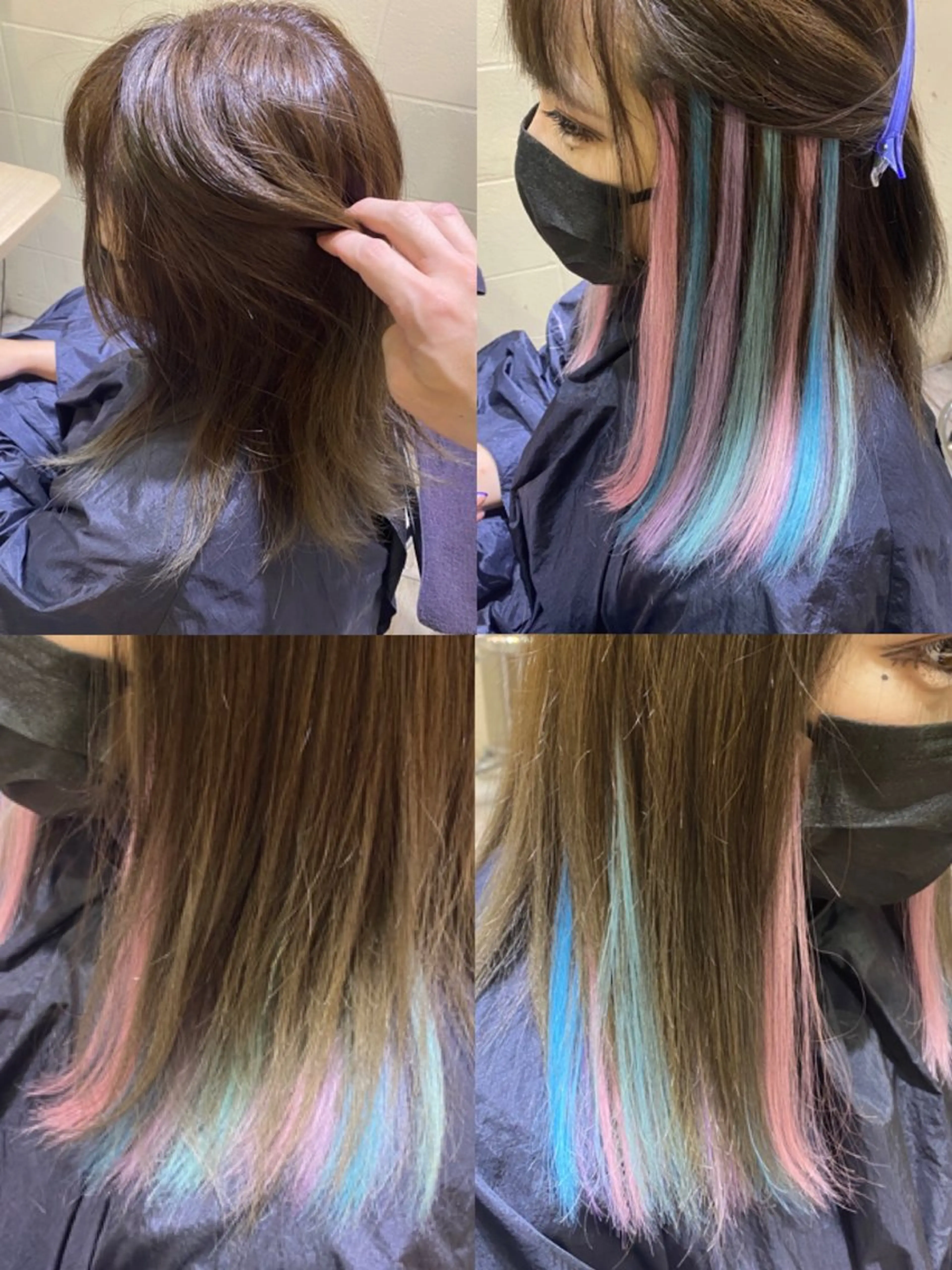 セミロング カラー 佐伯 りょうのヘアスタイル