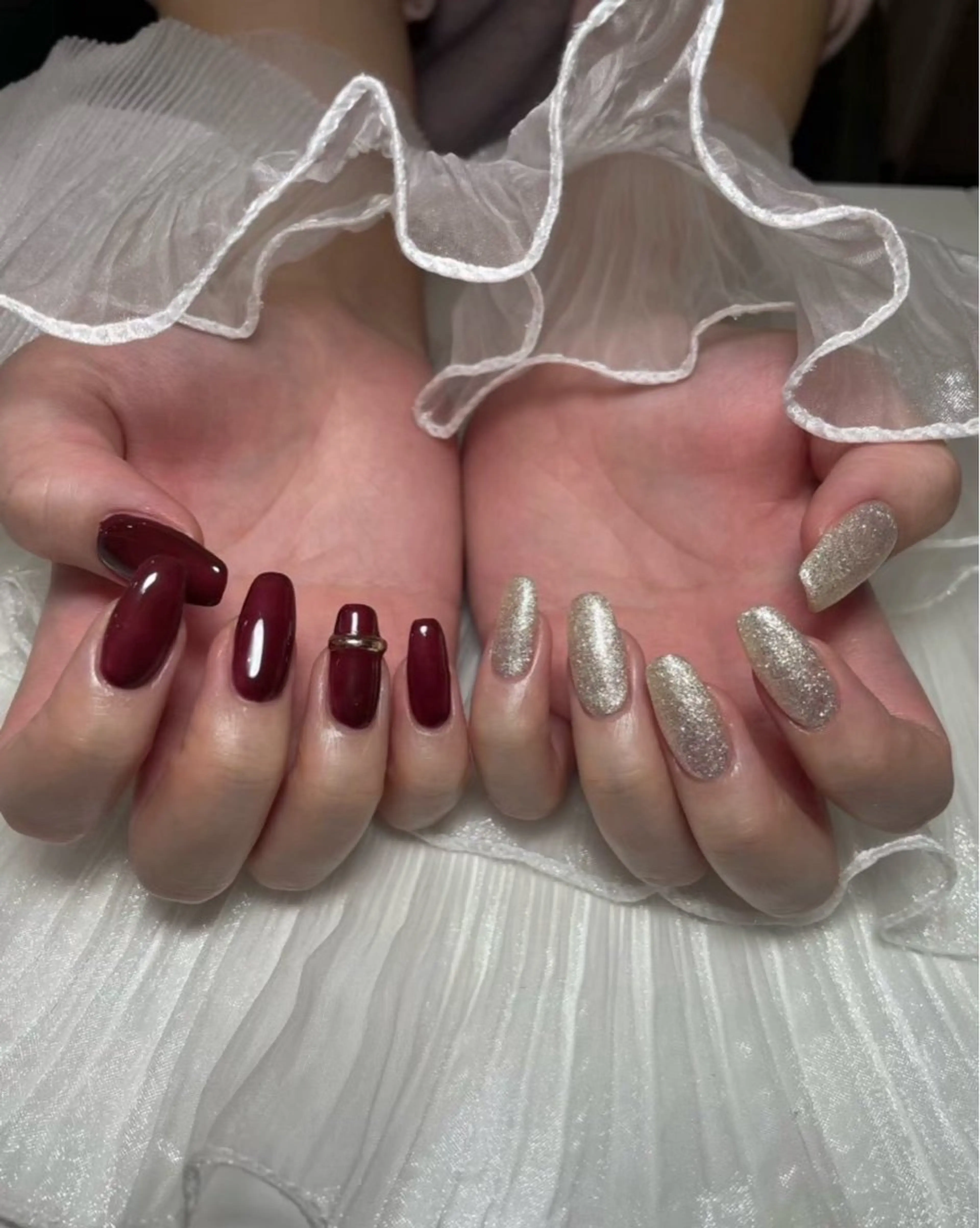 ネイル シンプルネイル ハンドネイル ハイトーン/ ネイル💅まりなのヘアスタイル