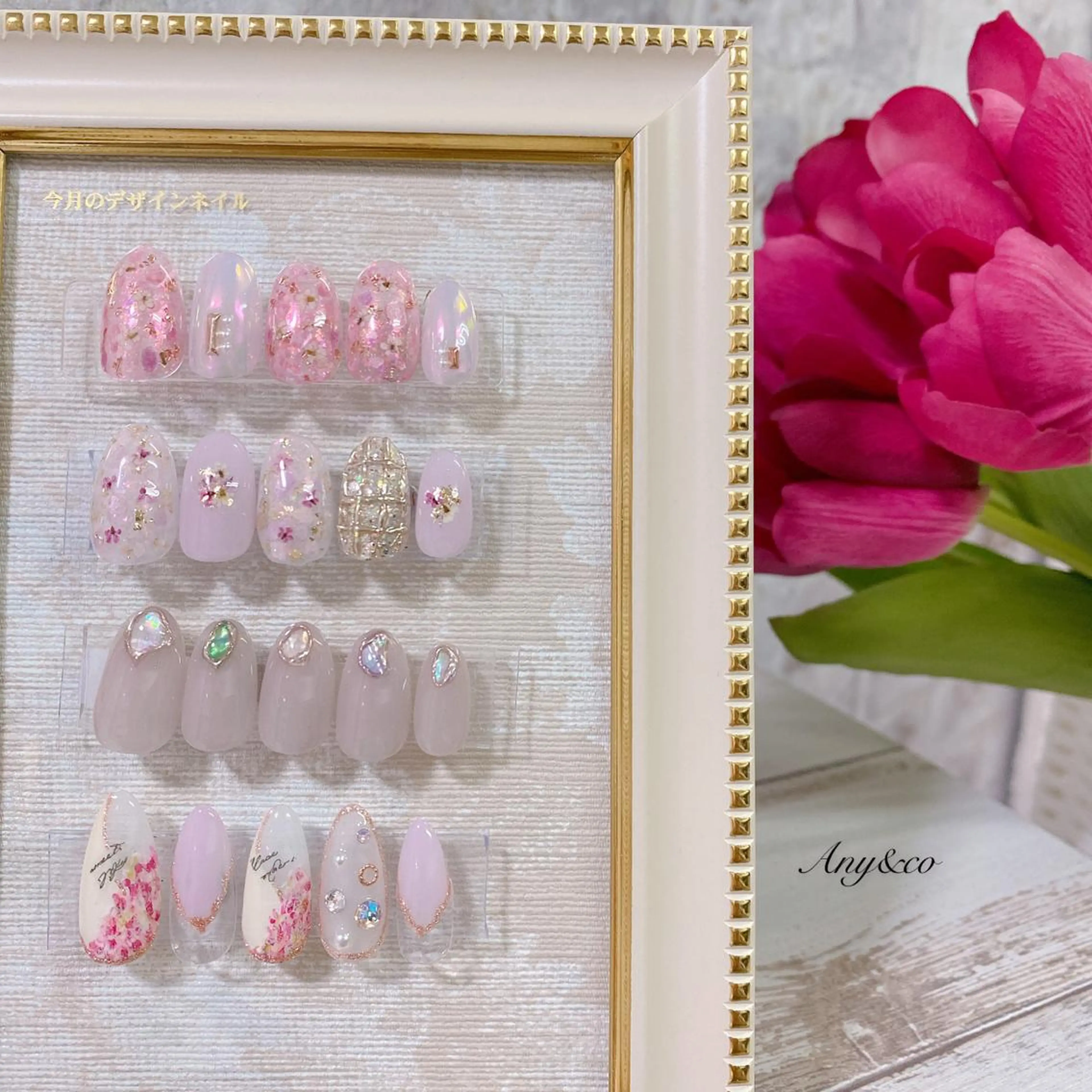 ネイル 桜ネイル 入学式 春ネイル ハンドネイル Any&co 【エニコ】のマツエク・マツパデザイン