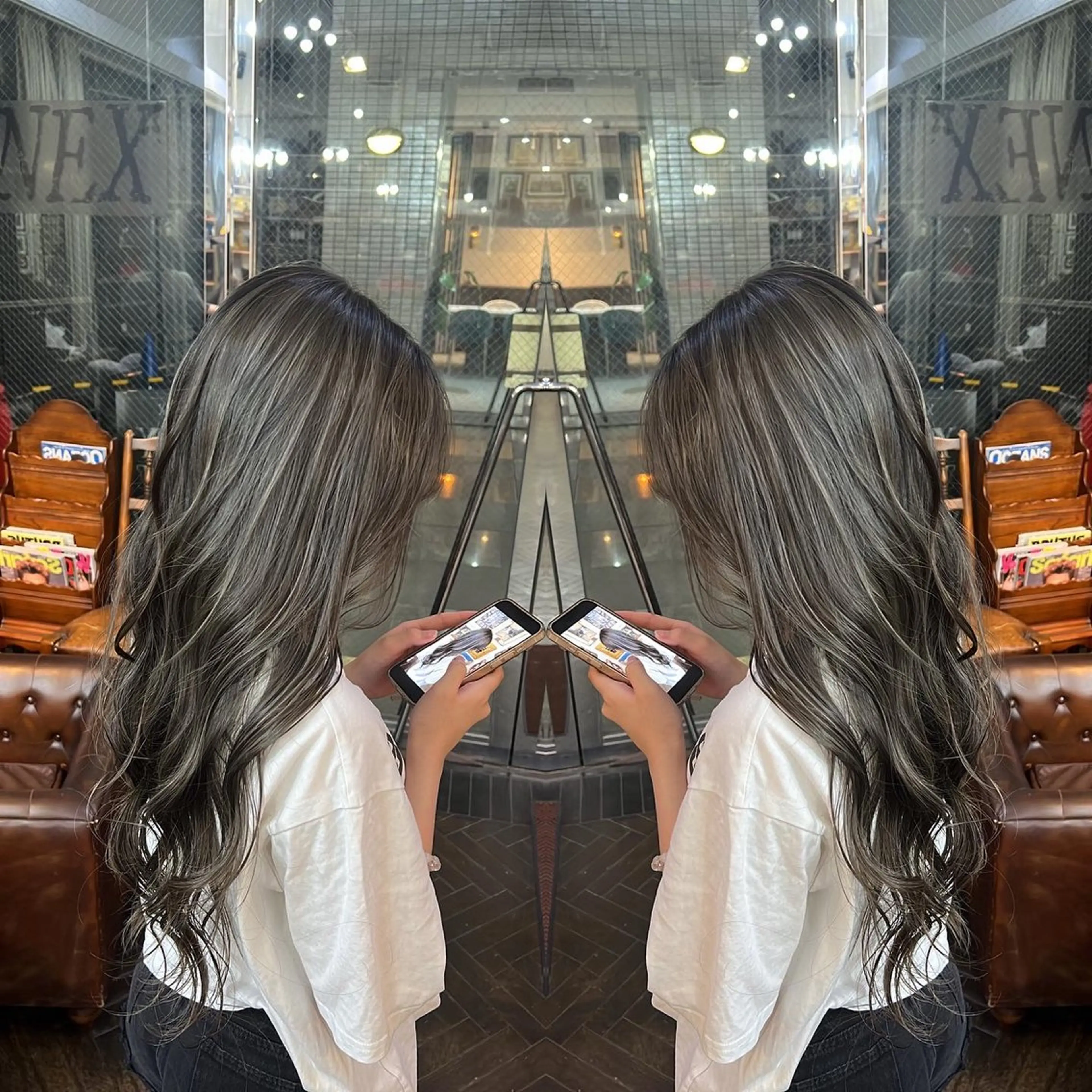 ロング カラー ハイライト/レイヤー /ハイトーン/AOIのヘアスタイル