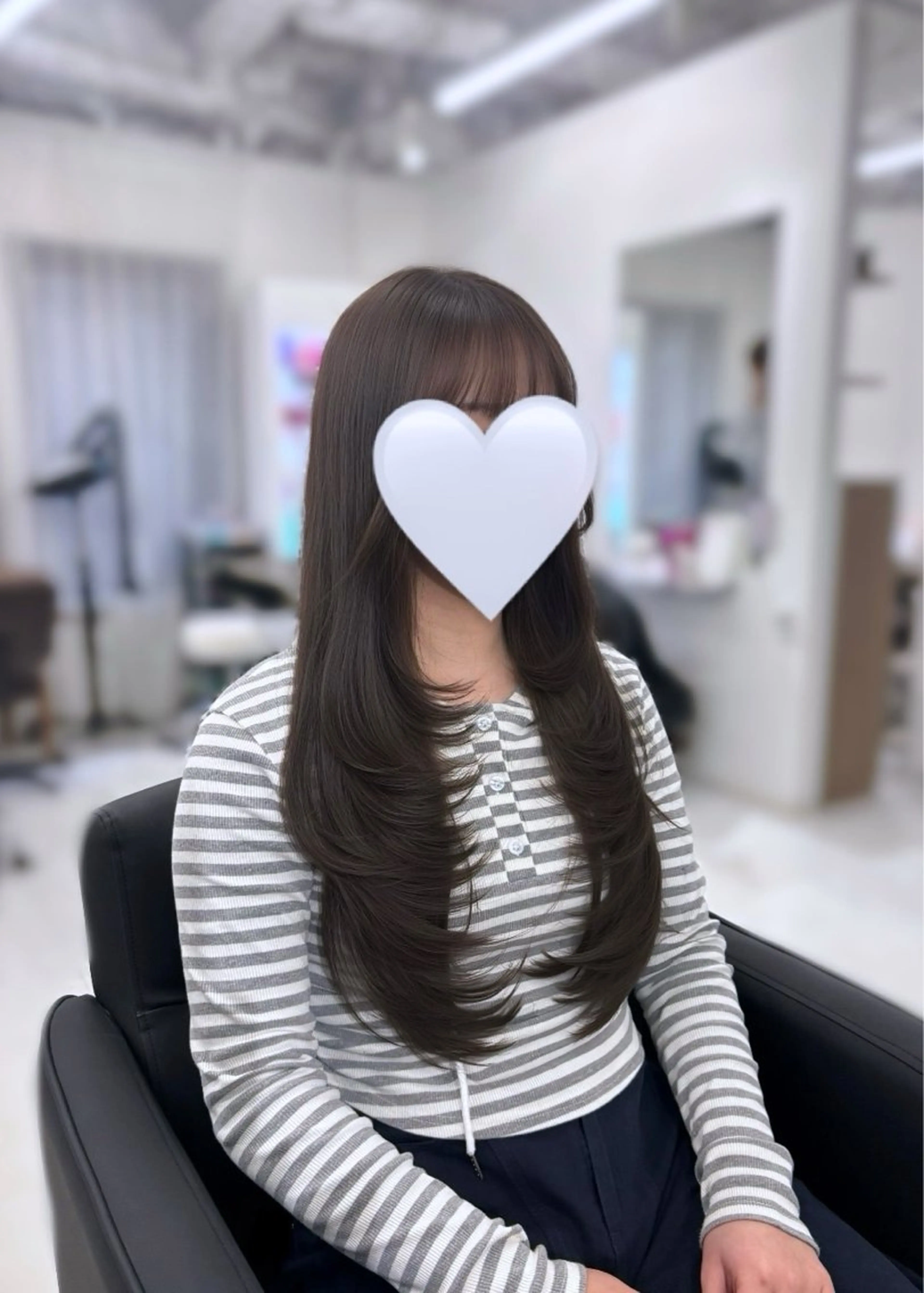 ロング カラー カット ヘアカラー トリートメント 赤みなしカラー/梅田 /レイヤー/IORIのヘアスタイル