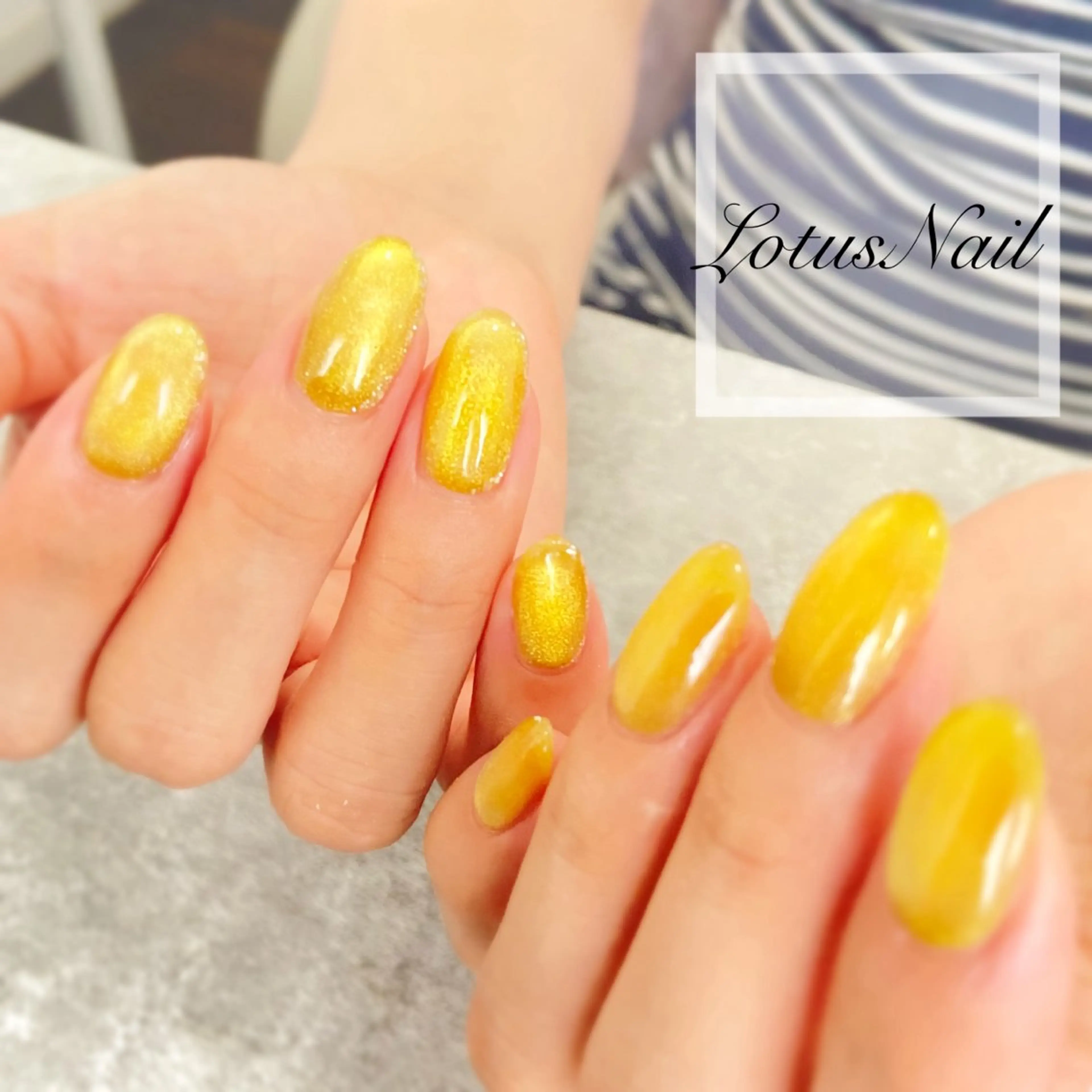 ネイル ラメ(グリッター) マグネットネイル 夏ネイル Lotus Nailのネイルデザイン