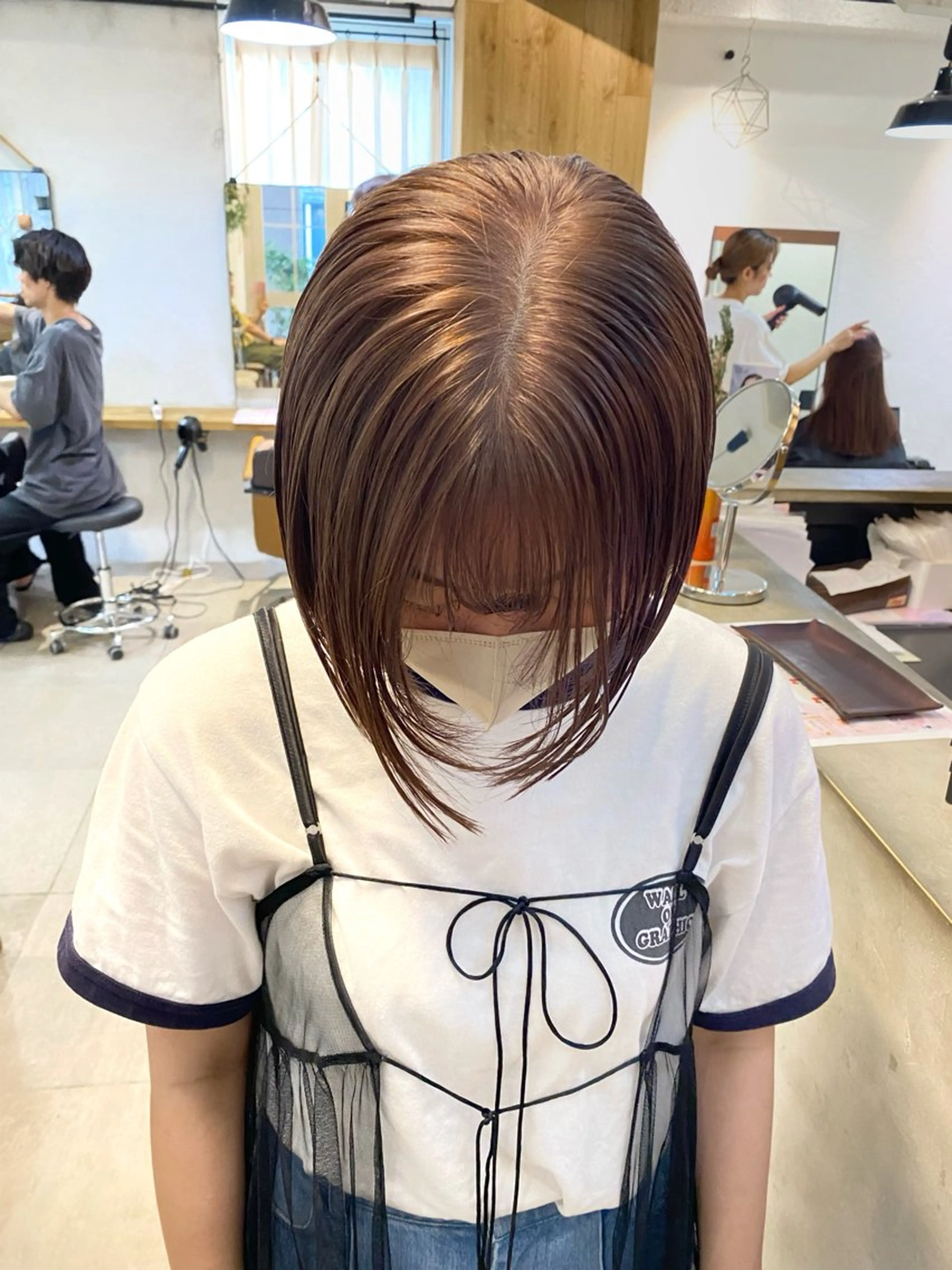 ミディアム カラー ブリーチ グレージュ Lomalia 🤍🫧/makoのヘアスタイル