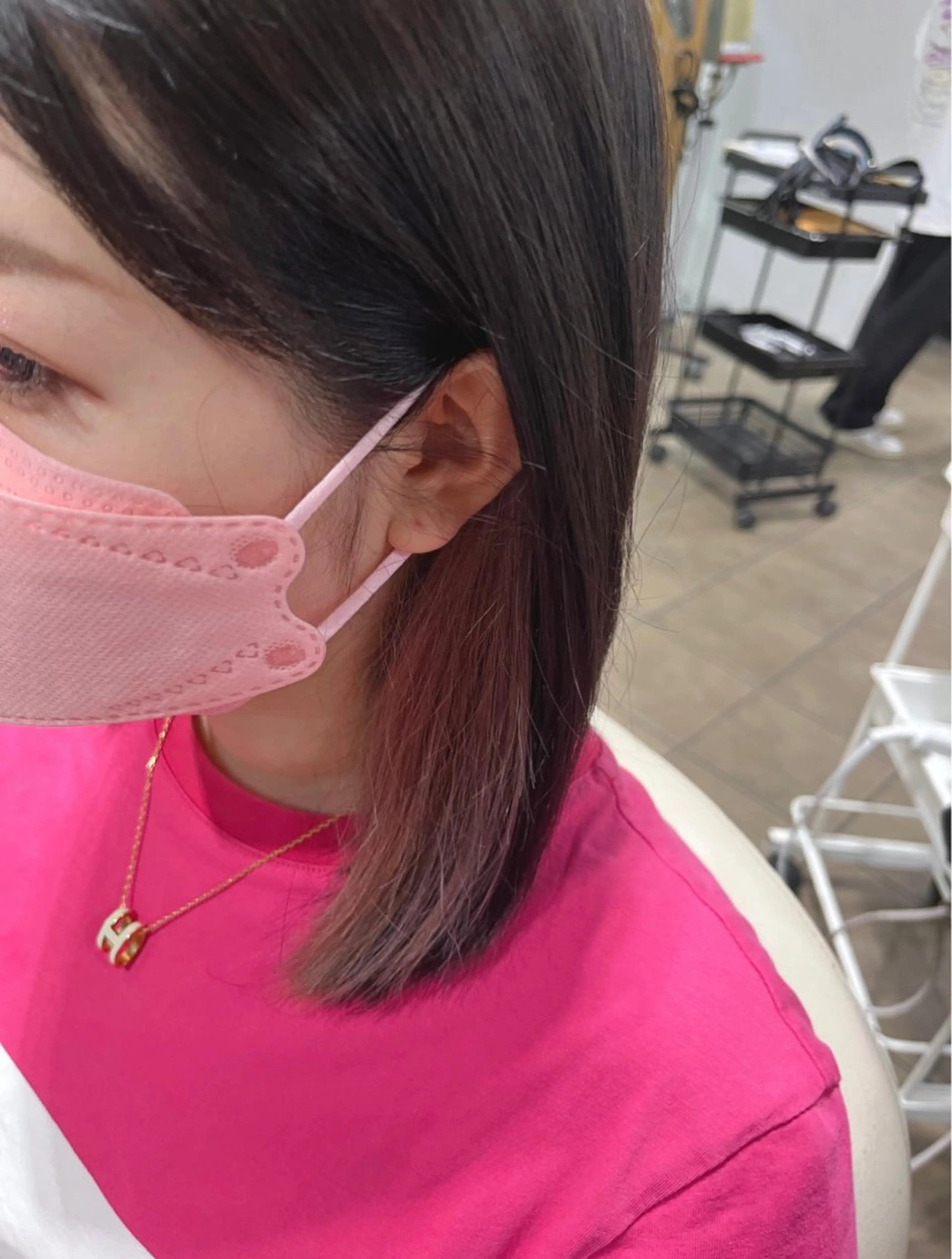 ミディアム カラー uni 江坂🦋 木下風子のヘアスタイル