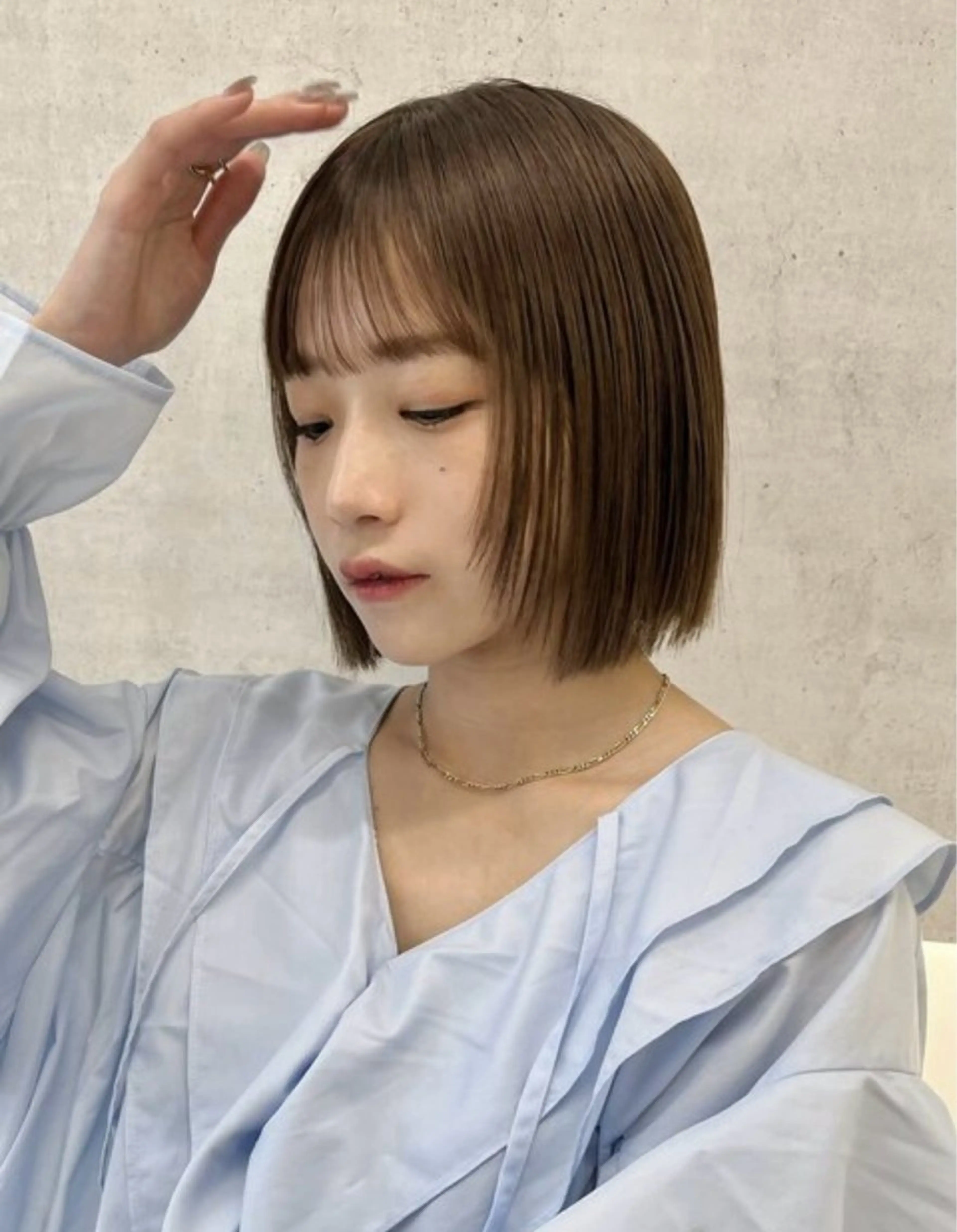 ショート カット ヘアカラー 福岡美容師 透明感カラーのヘアスタイル