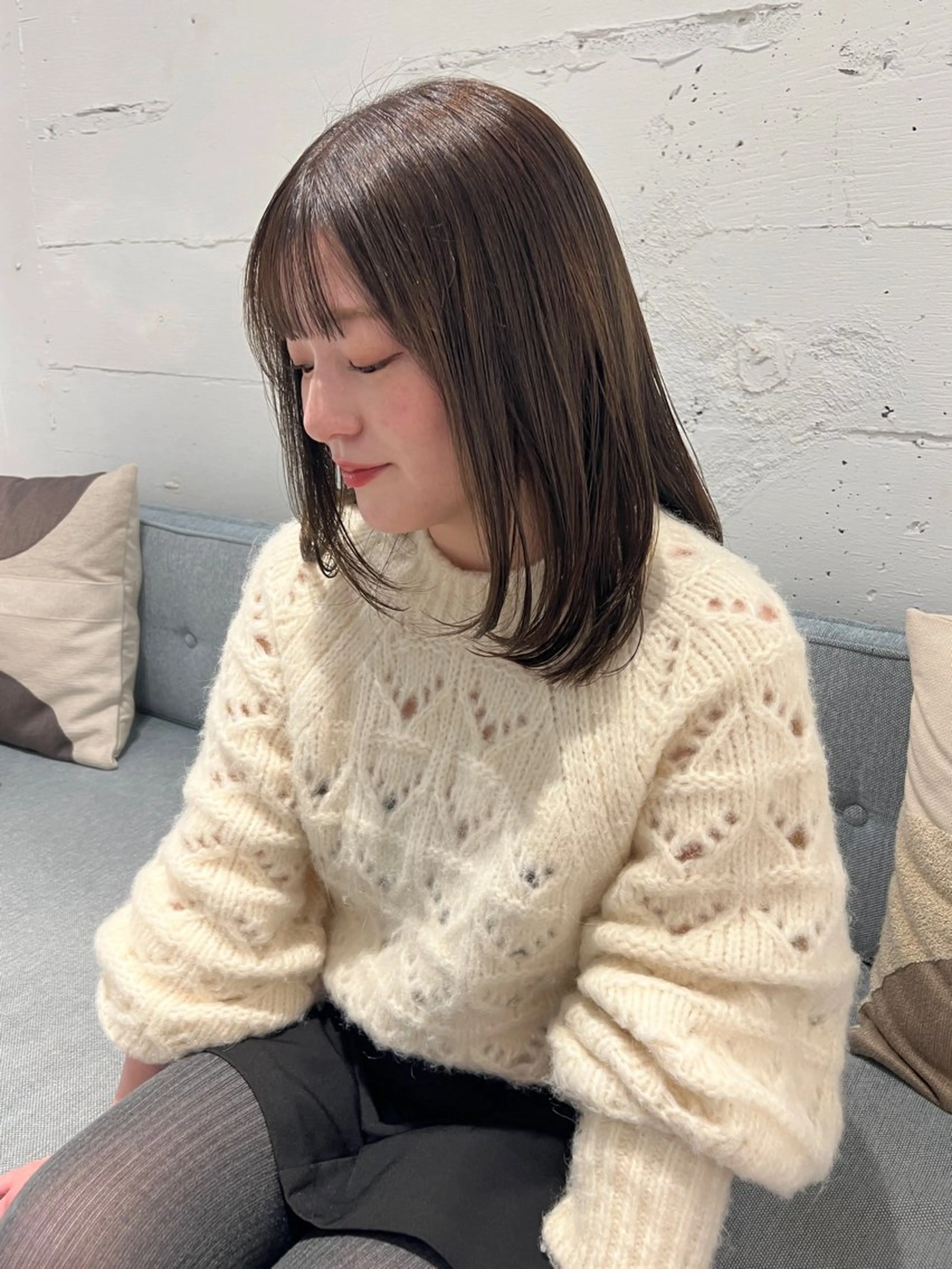 ミディアム 峯田 優花のヘアスタイル