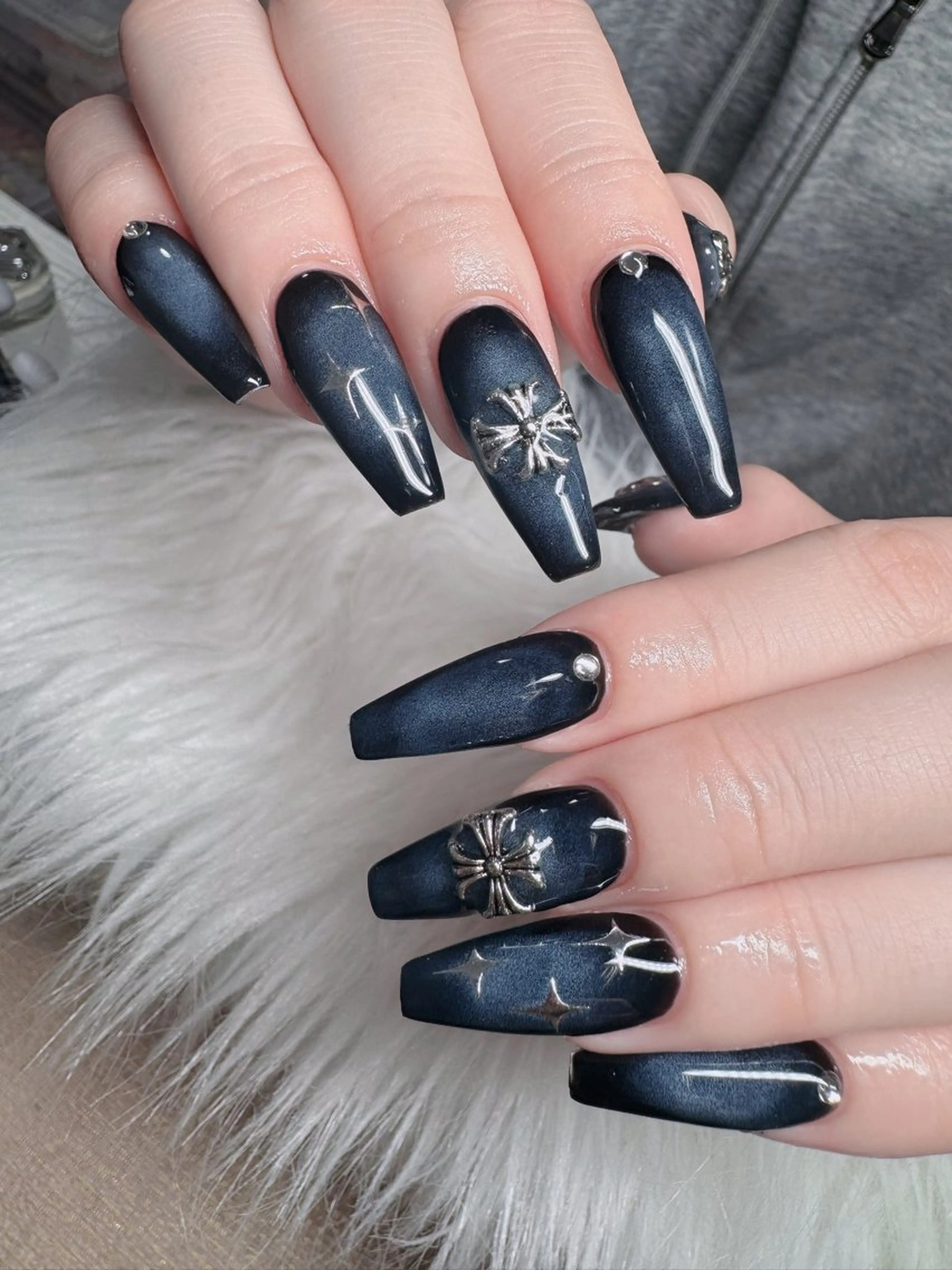 ネイル フレンチネイル ジェルネイル ハロウィン キラキラネイル 韓国ネイル H.baby Nail Salonのネイルデザイン