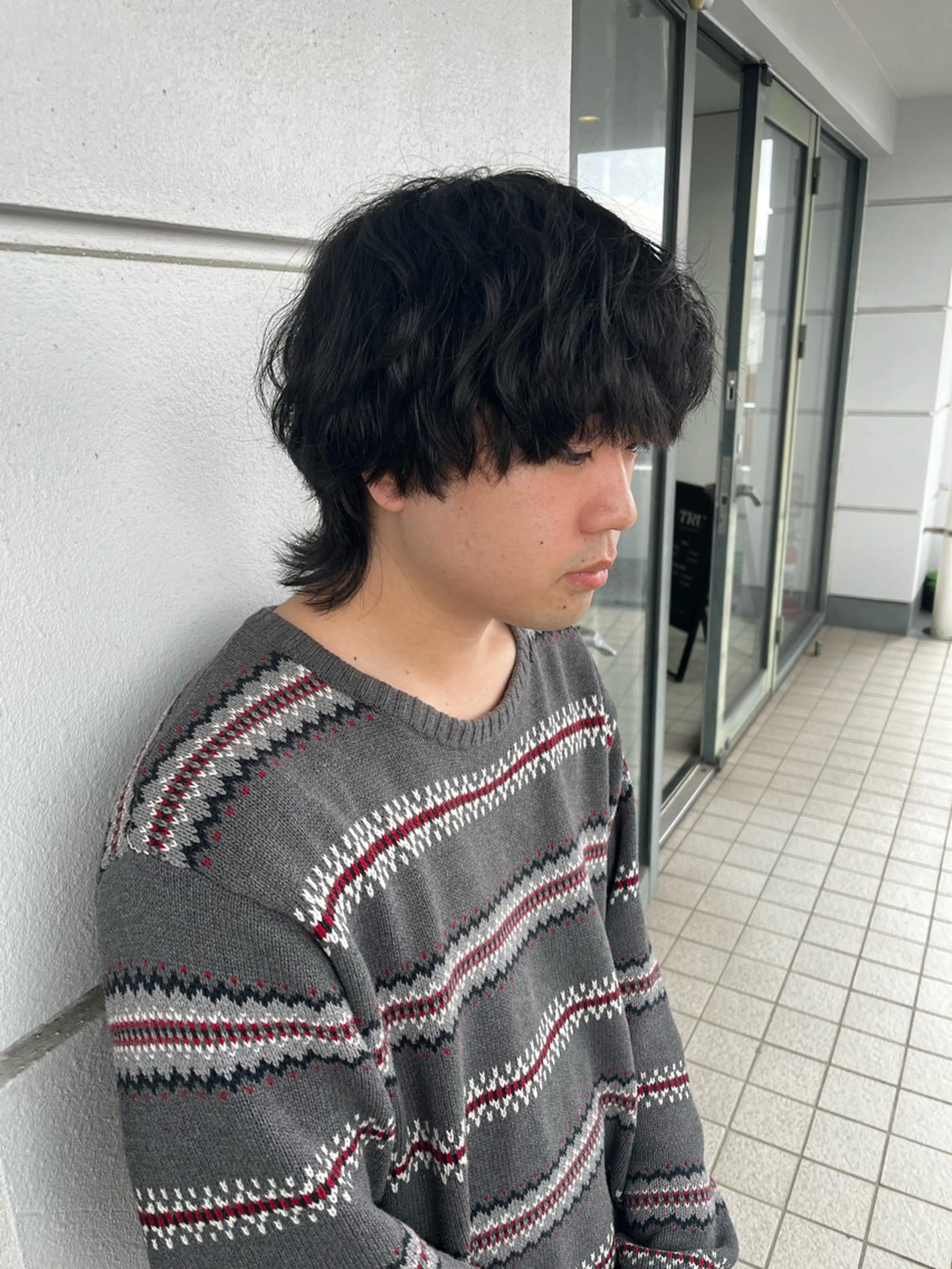 メンズ カット ニュアンスパーマ/ ウルフ/ときなのヘアスタイル