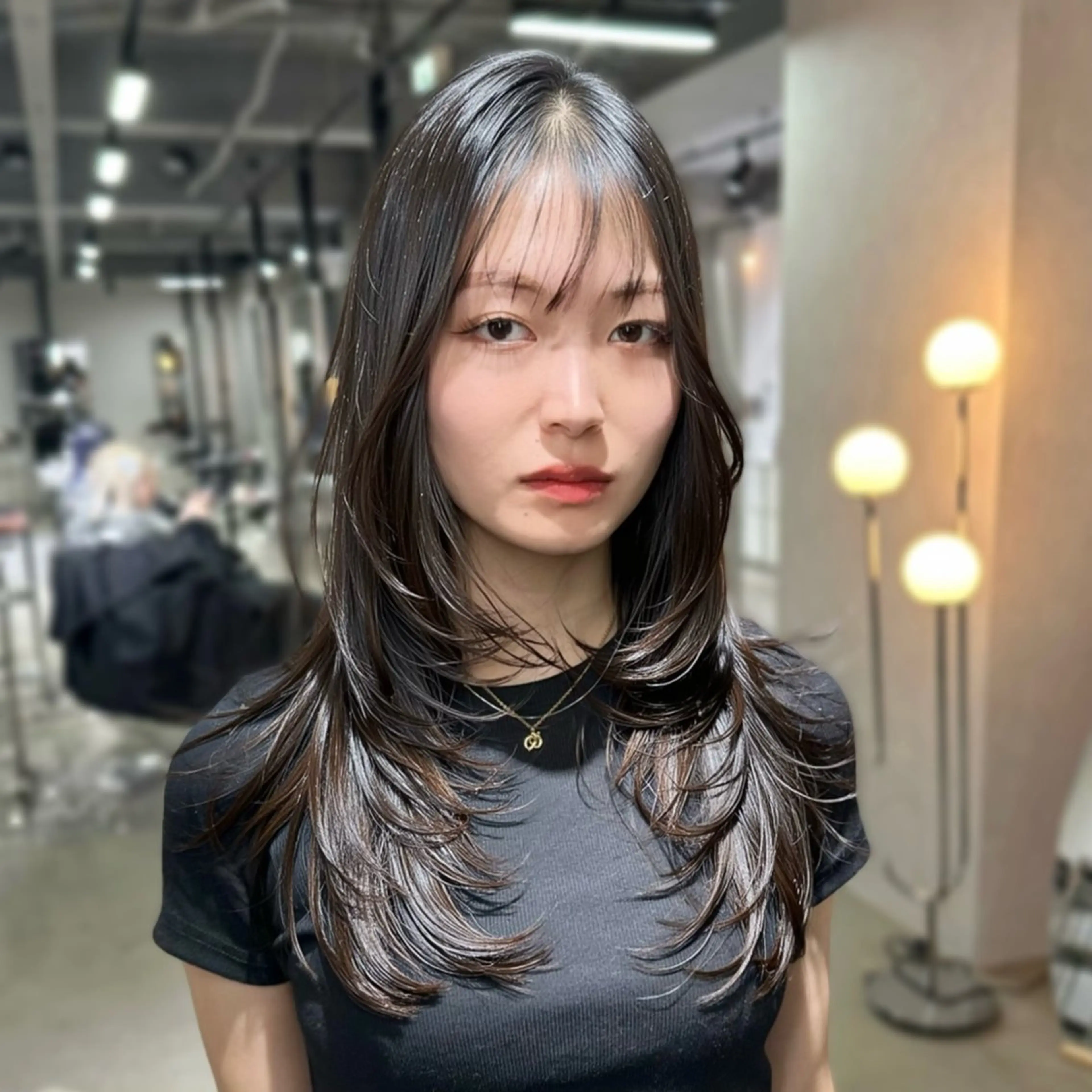 セミロング ケアカラー ボブ 髪質改善 レイヤーカット トリートメント カット ヘアカラー トリートメント 艶髪カラー/レイヤ ー支持No.1renのヘアスタイル