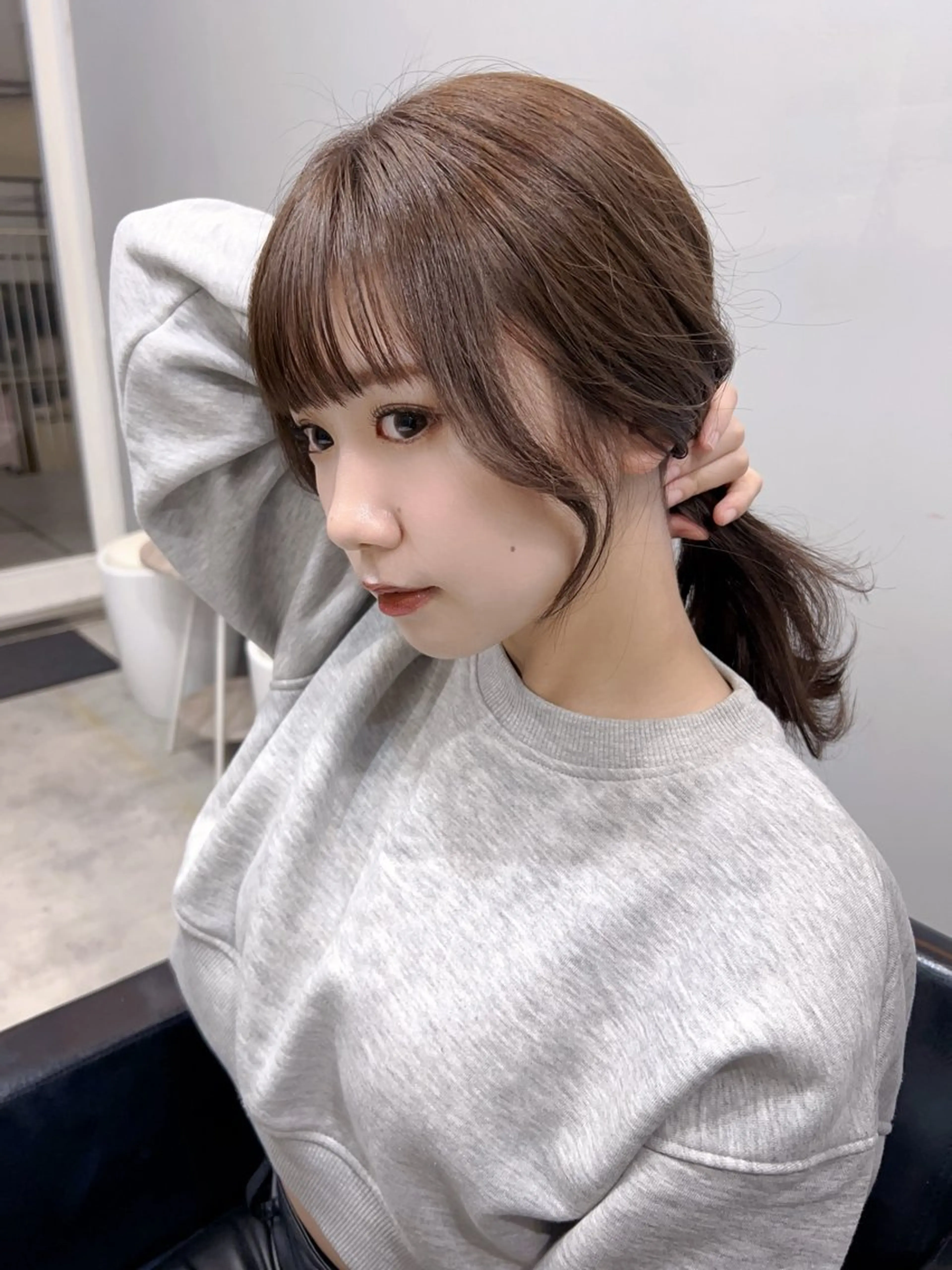 セミロング カラー カット ヘアカラー 🪞上品で可愛い韓国 ヘア🪞Rikutoのヘアスタイル