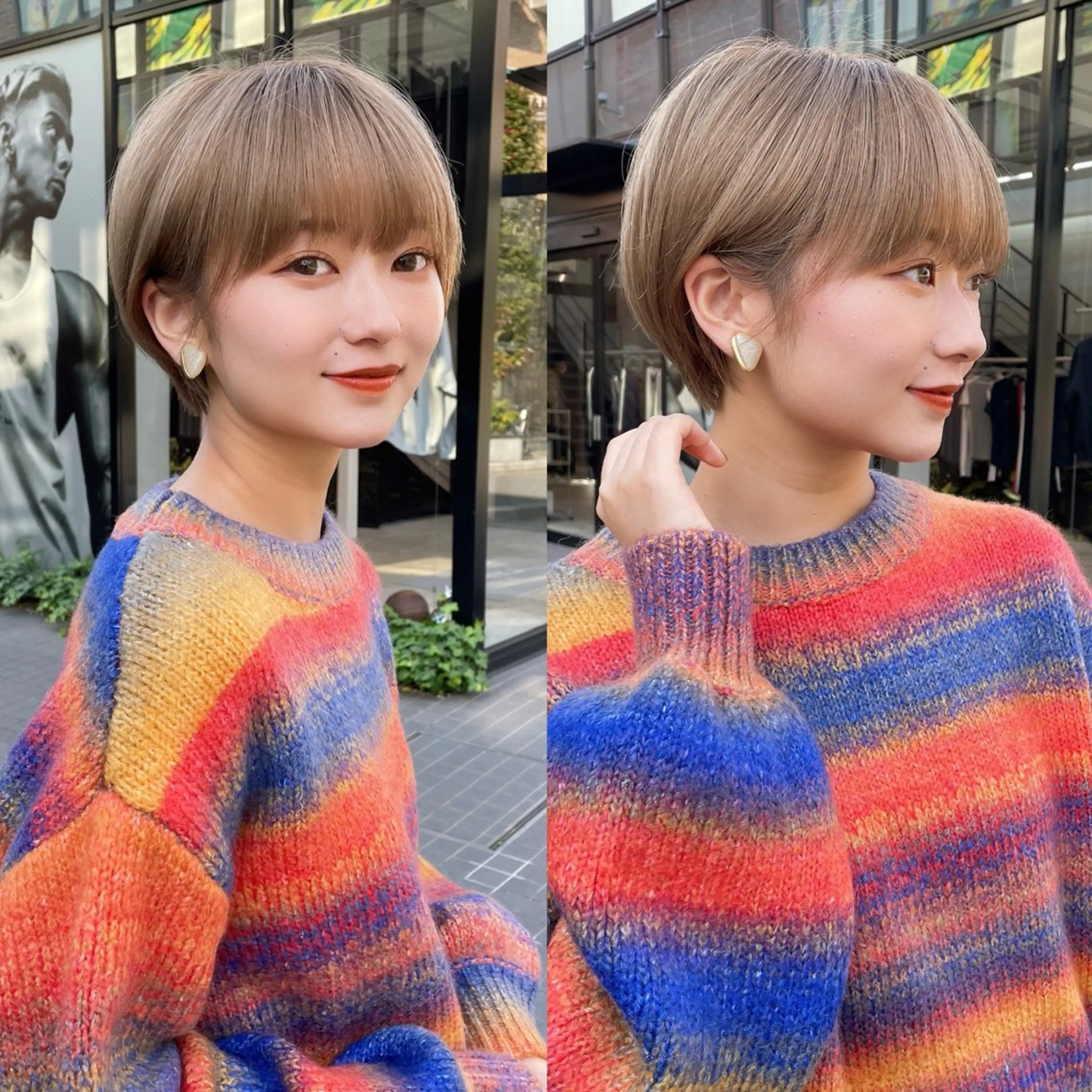 ショート カラー ブリーチなし/暖色/ 透明感/ririkaのヘアスタイル