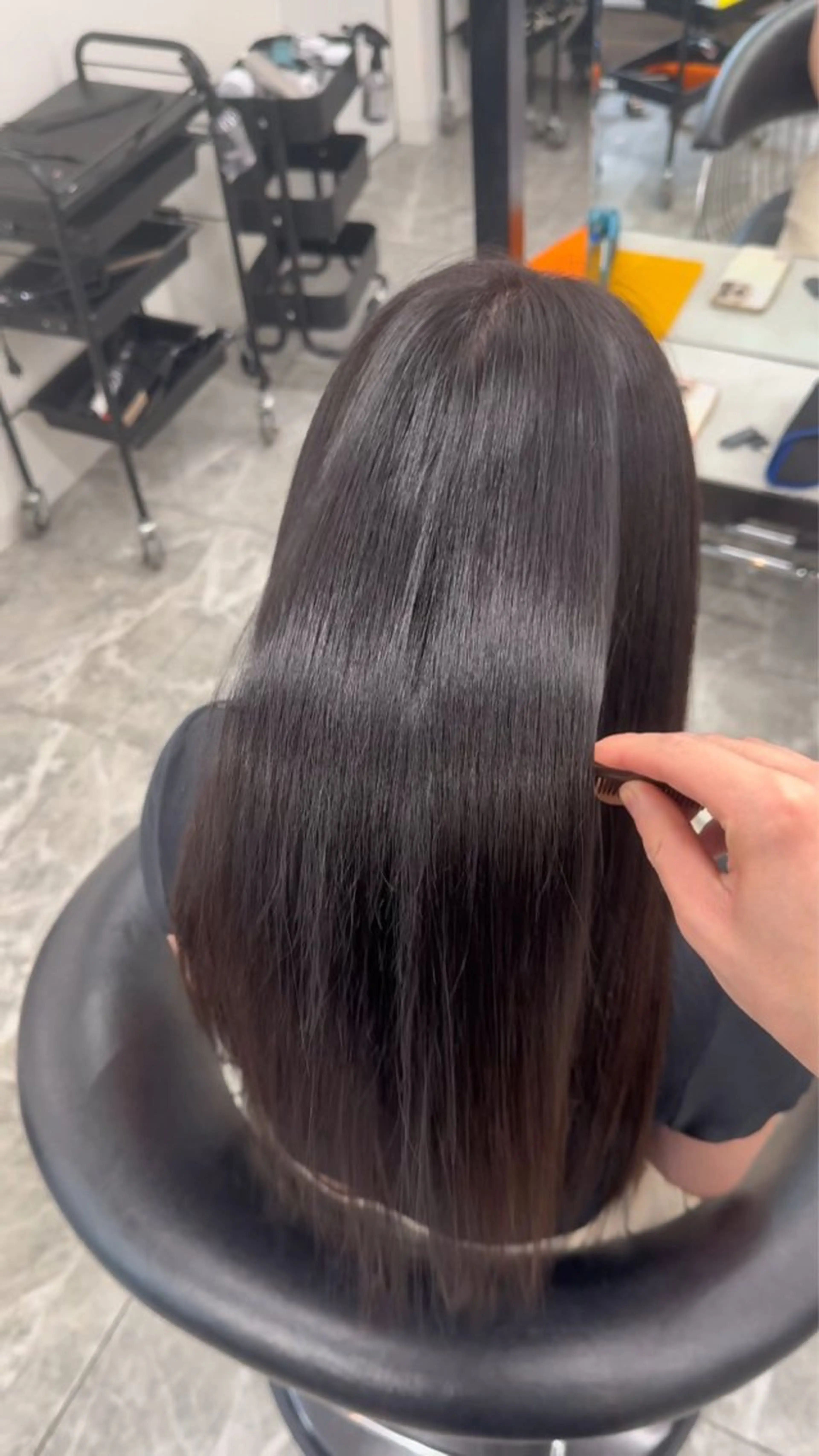 ロング 髪質改善 縮毛矯正 トリートメント カット ヘアカラー 縮毛矯正 りきと🦋河原町 縮毛矯正/艶カラーのヘアスタイル