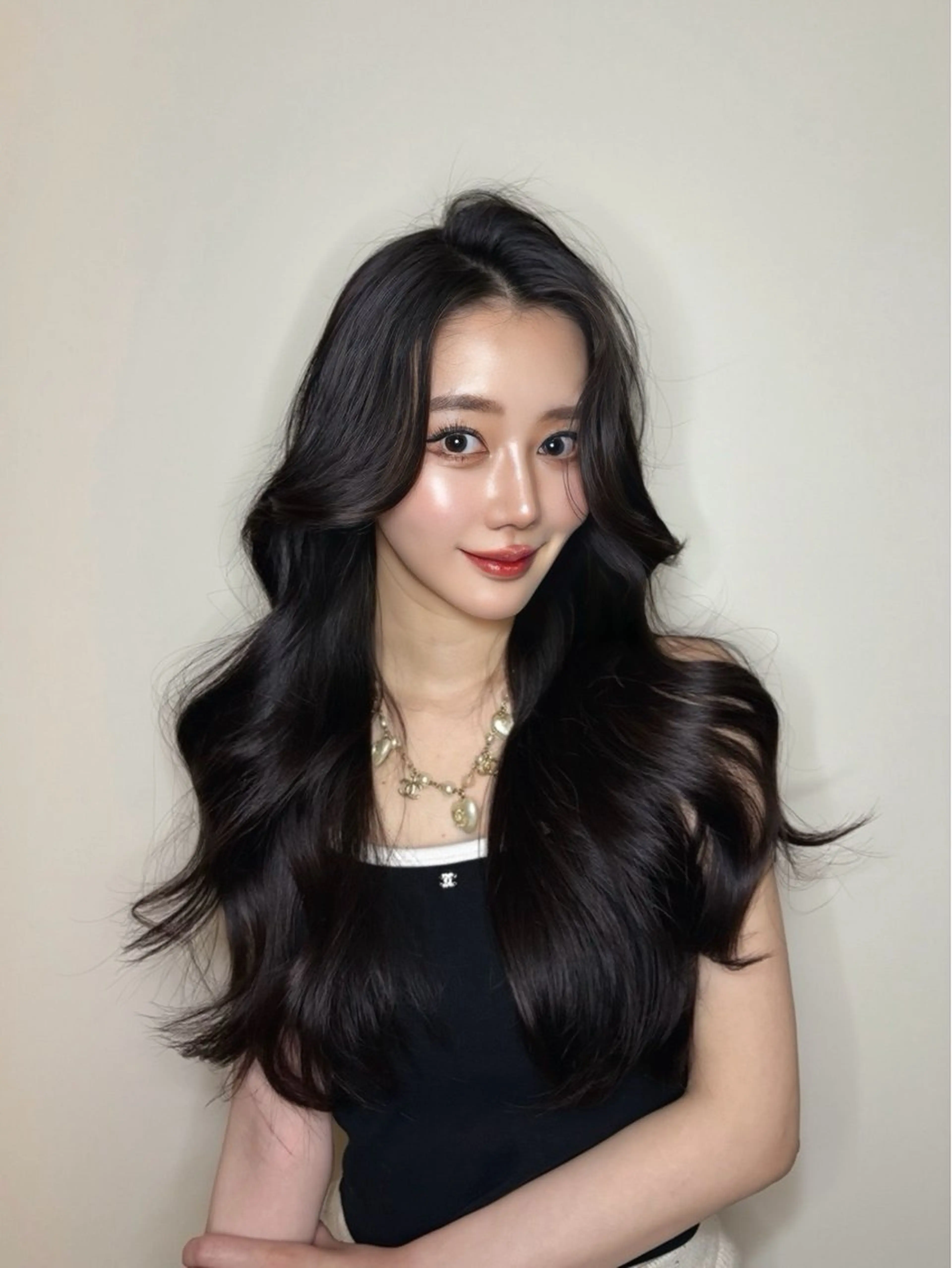 ロング カラー カット ヘアカラー トリートメント ワンホン×韓国/ 髪質改善/itaruのヘアスタイル
