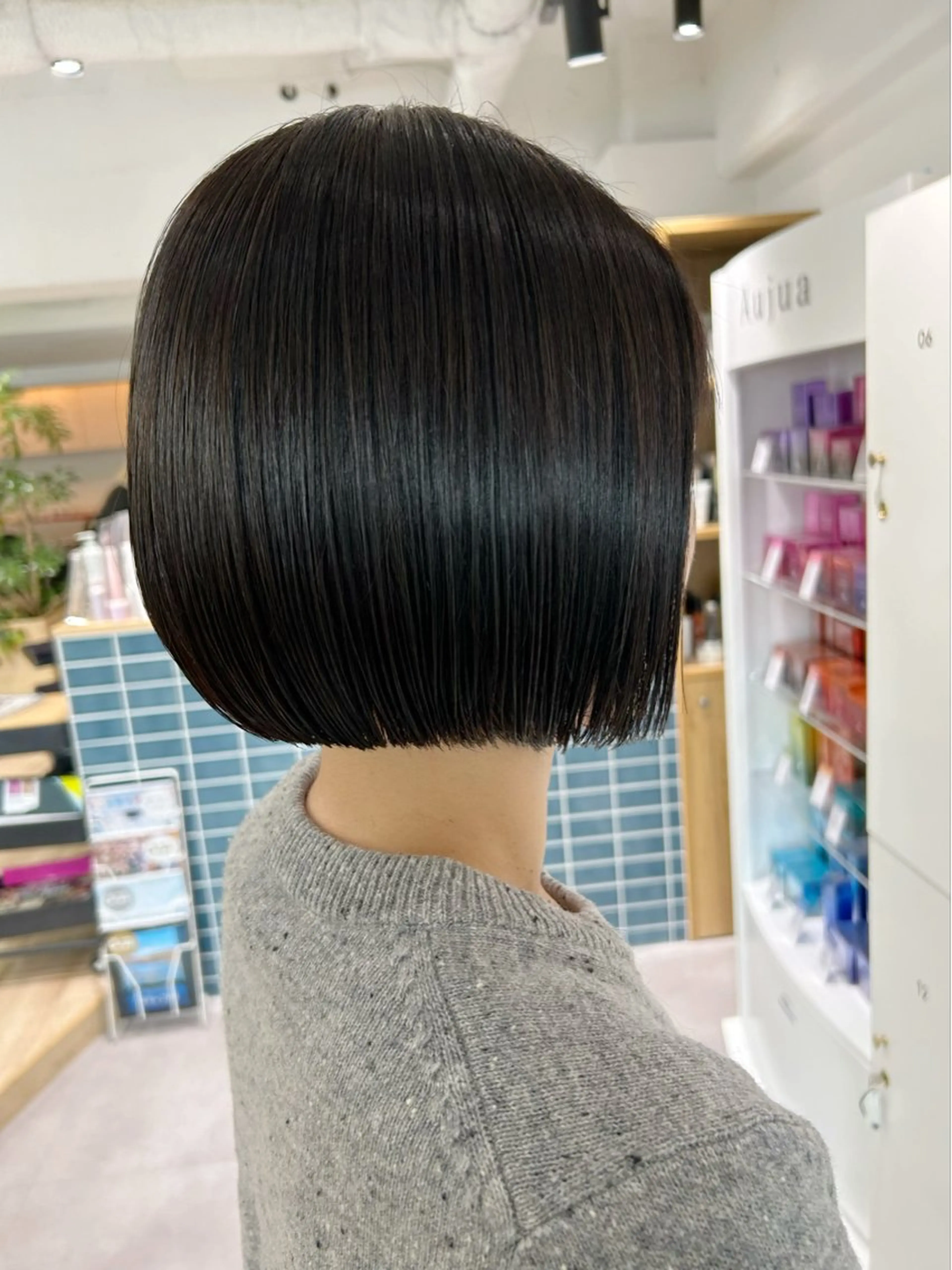 ショート カラー パーマ ヘアアレンジ ボブ トップスタイリスト 💙藤原 純のヘアスタイル