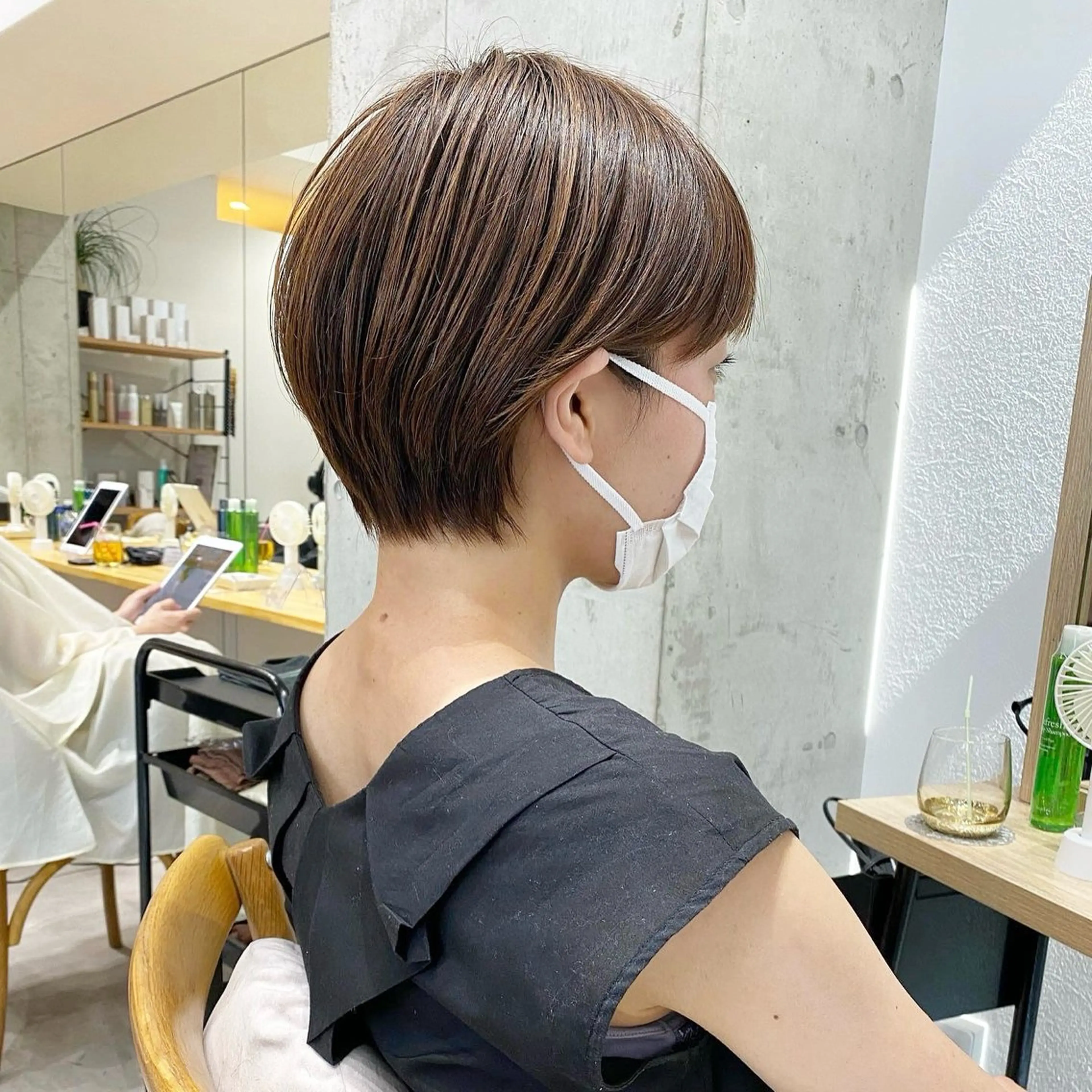 ショート ハイライト 髪質改善 レイヤーカット ショートヘア ショート職人 美容師【KENTA】のヘアスタイル