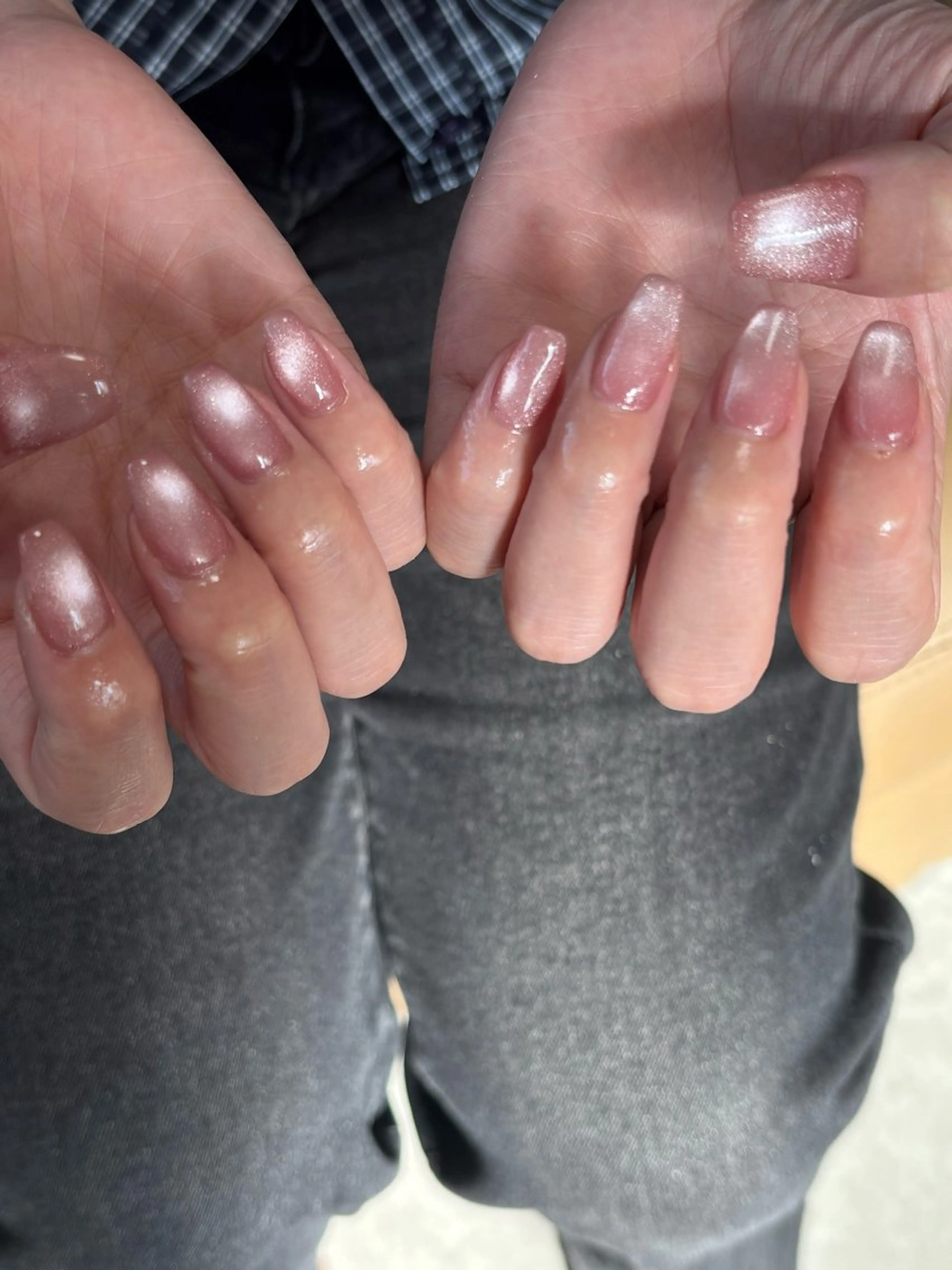 ネイル ジェルネイル キラキラネイル ラメ(グリッター) マグネットネイル ニュアンスネイル ハンドネイル tamu nail 　金町のネイルデザイン