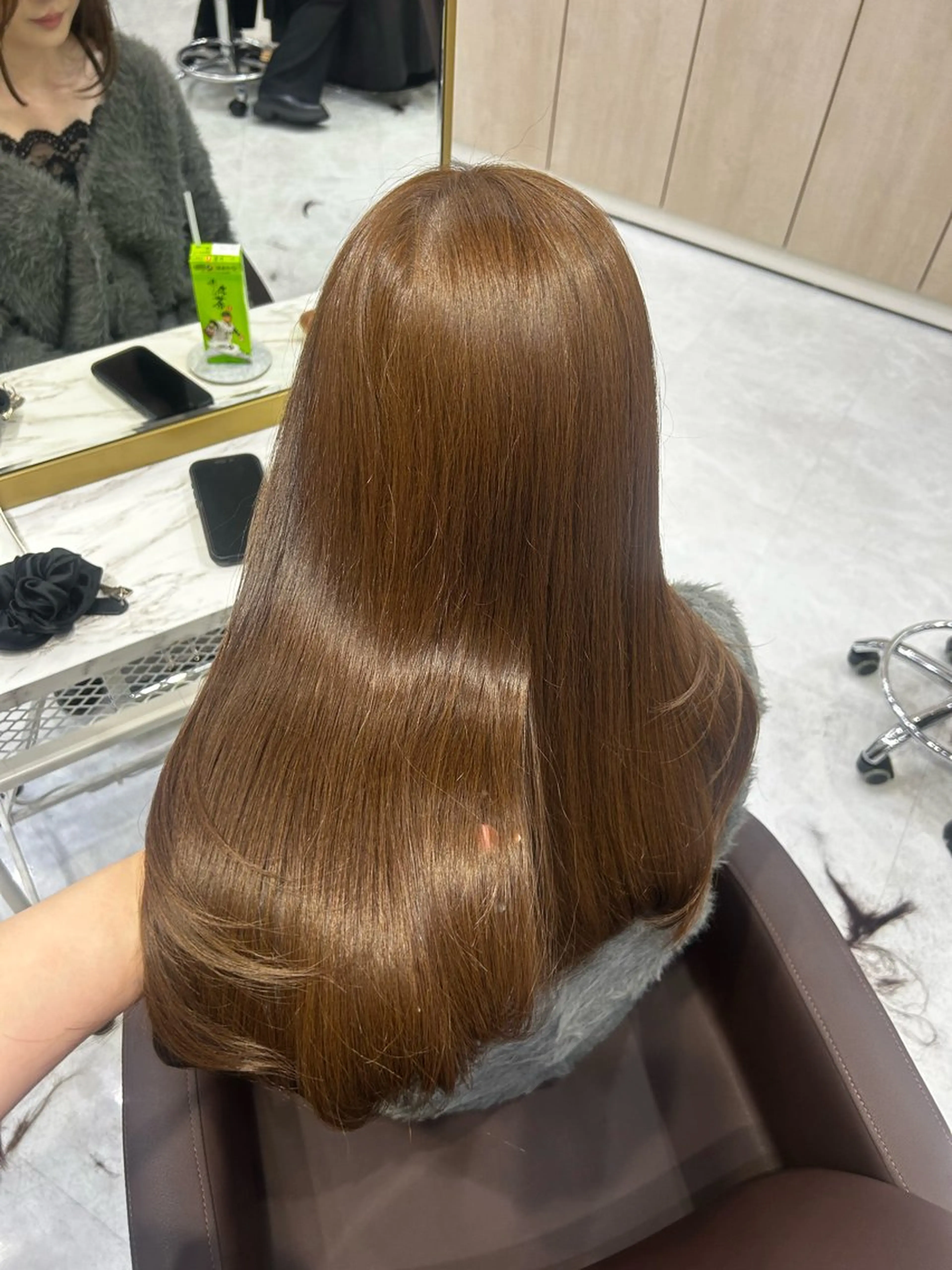 ロング カラー ヘアアレンジ ヘアカラー トリートメント ブリーチなしカラー/ ブラウン/レイヤーのヘアスタイル