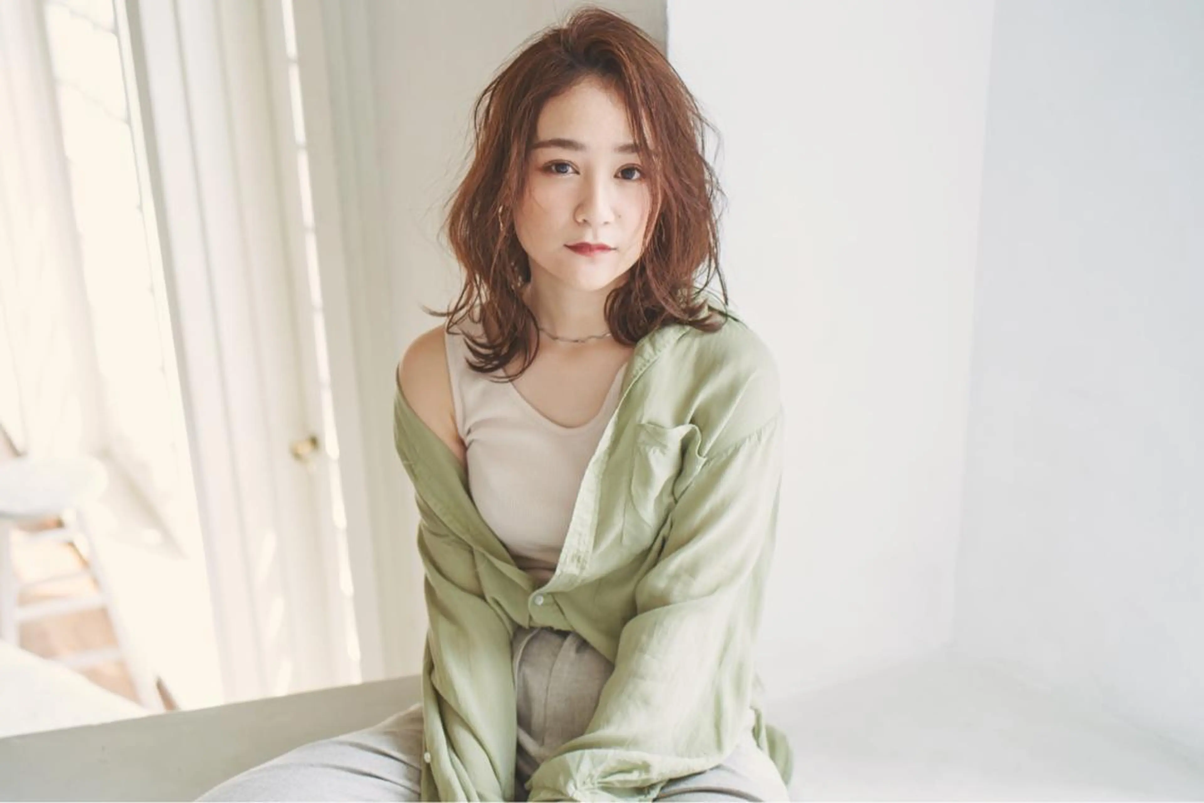 セミロング ヘアカラー トリートメント 【髪質改善】 梅田　聡のヘアスタイル