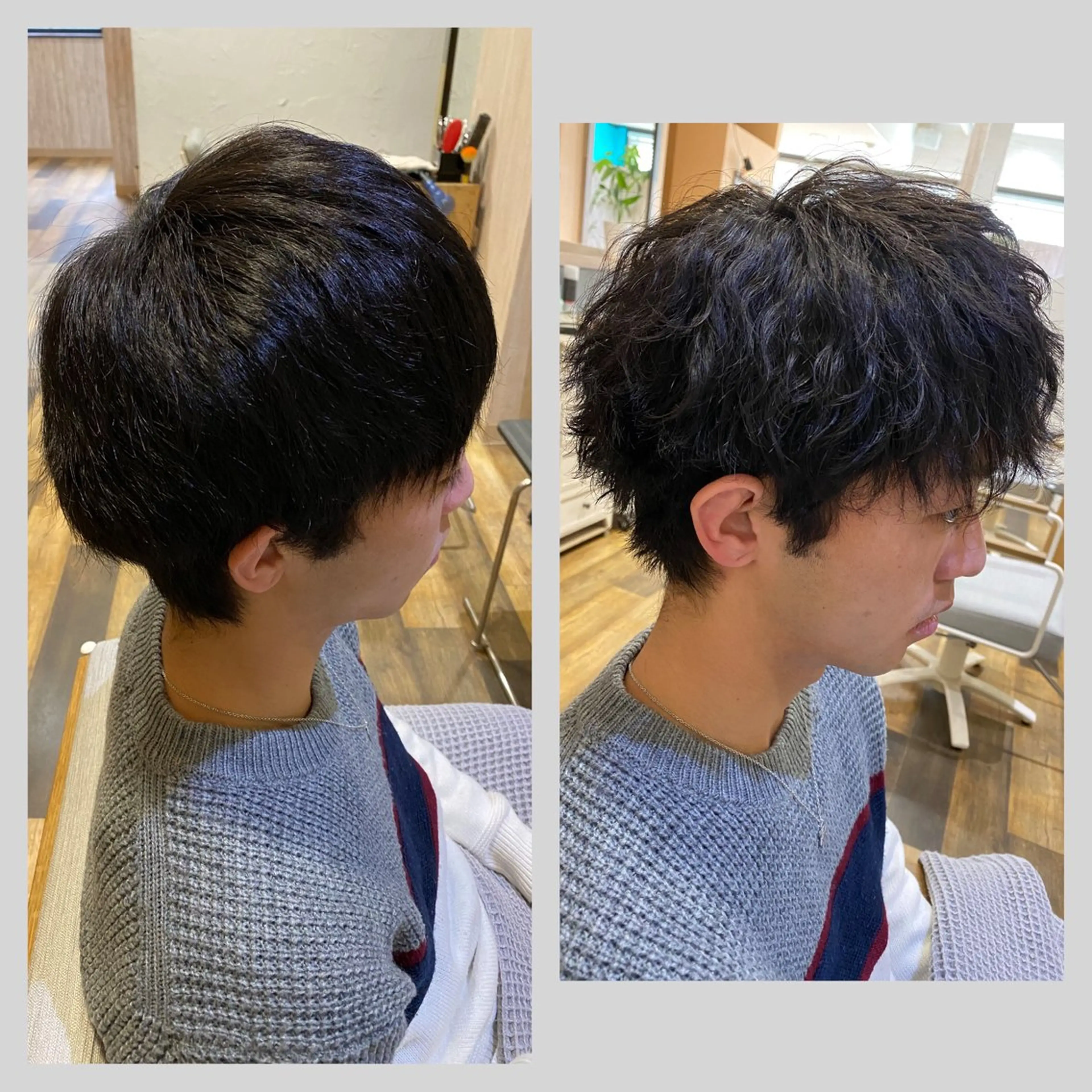 パーマ メンズ 波巻きパーマ 佐藤 沙也輝のヘアスタイル